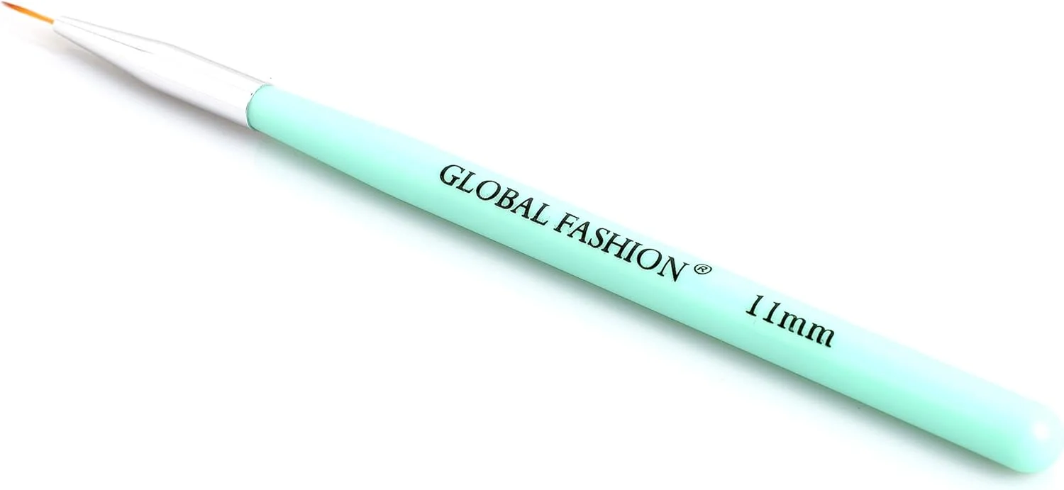مجموعه قلم موی طراحی ناخن حرفه ای گلوبال فشن با قلم موی لاینر ظریف برای تمام نیازهای طراحی ناخن شما | گلوبال فشن پروفشنال | (مجموعه لاینر 2-11 میلی متر)، 18 x 1.50 x 0.70 سانتی متر