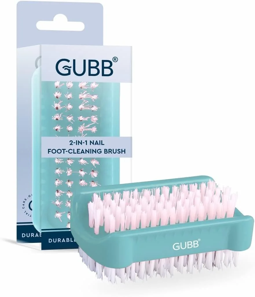 برس پدیکور 2 در 1 تمیز کننده ناخن و پا GUBB، ارائه دهنده تجربه مراقبت خوب از پا و ناخن - از بین برنده سلول های مرده پوست، موهای نرم و قوی، بادوام و راحت