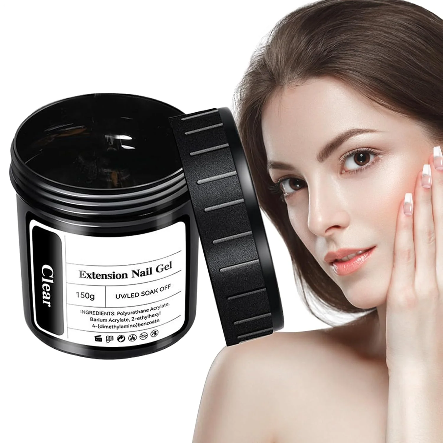 ژل کاشت ناخن، ژل طراحی ناخن | 150 گرم، چسب اکستنشن یو وی ال ای دی نیمه دائم خشک شونده سریع برای استفاده در خانه، سالن، دختران و بانوان ژل کاشت ناخن، ژل طراحی ناخن | 150 گرم، چسب اکستنشن یو وی ال ای دی نیمه دائم خشک شونده سریع برای استفاده در خانه، سالن، دختران و بانوان