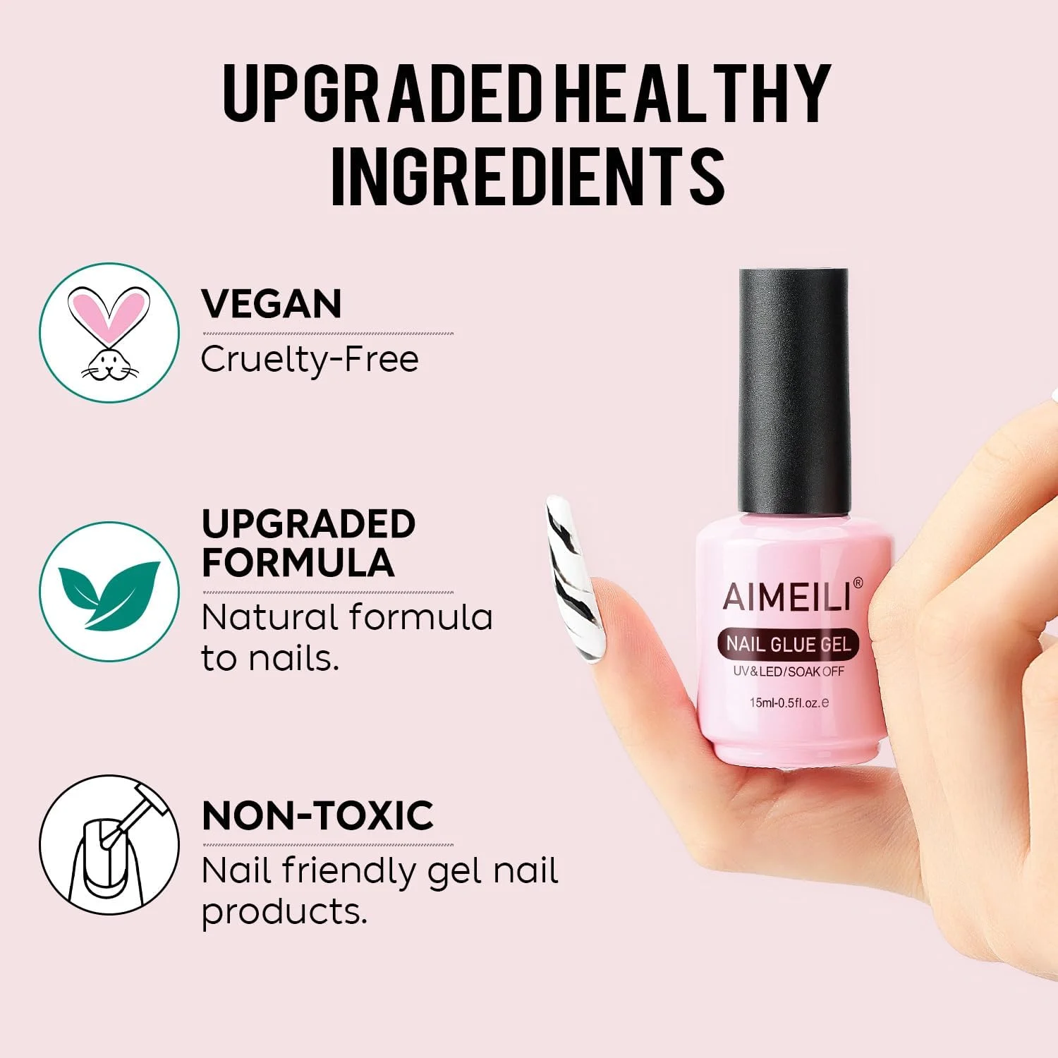 چسب ناخن AIMEILI برای کاشت ناخن اکریلیک، چسب فوق العاده قوی با برس، چسب ژل شفاف برای چسباندن ناخن های ژلی نرم، ناخن های اکریلیک، ناخن های مصنوعی و تیپ، نیاز به خشک شدن با UV LED چسب ناخن AIMEILI برای کاشت ناخن اکریلیک، چسب فوق العاده قوی با برس، چسب ژل شفاف برای چسباندن ناخن های ژلی نرم، ناخن های اکریلیک، ناخن های مصنوعی و تیپ، نیاز به خشک شدن با UV LED