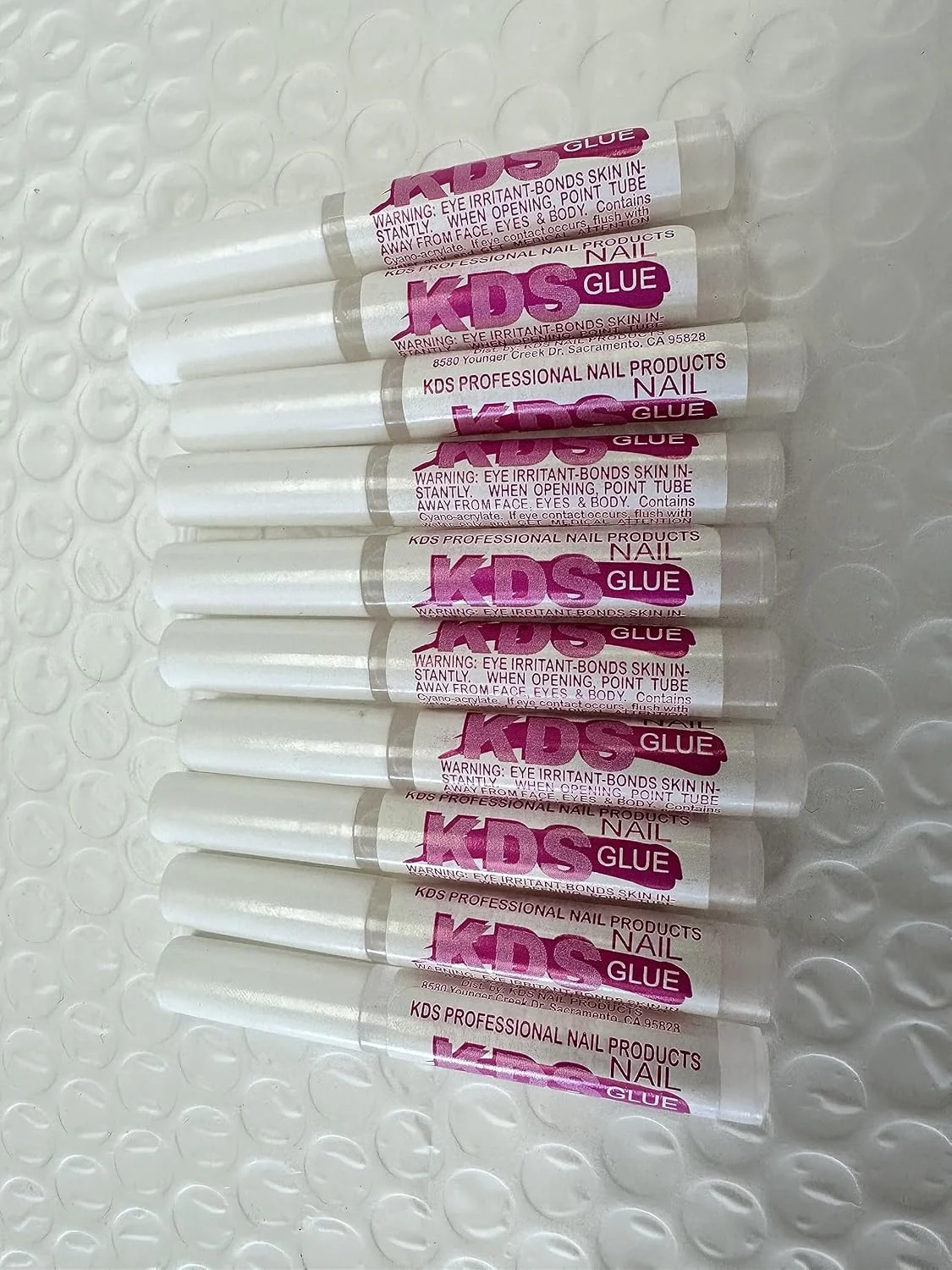 چسب ناخن KDS بسته 10 عددی، ژل شفاف از KDS