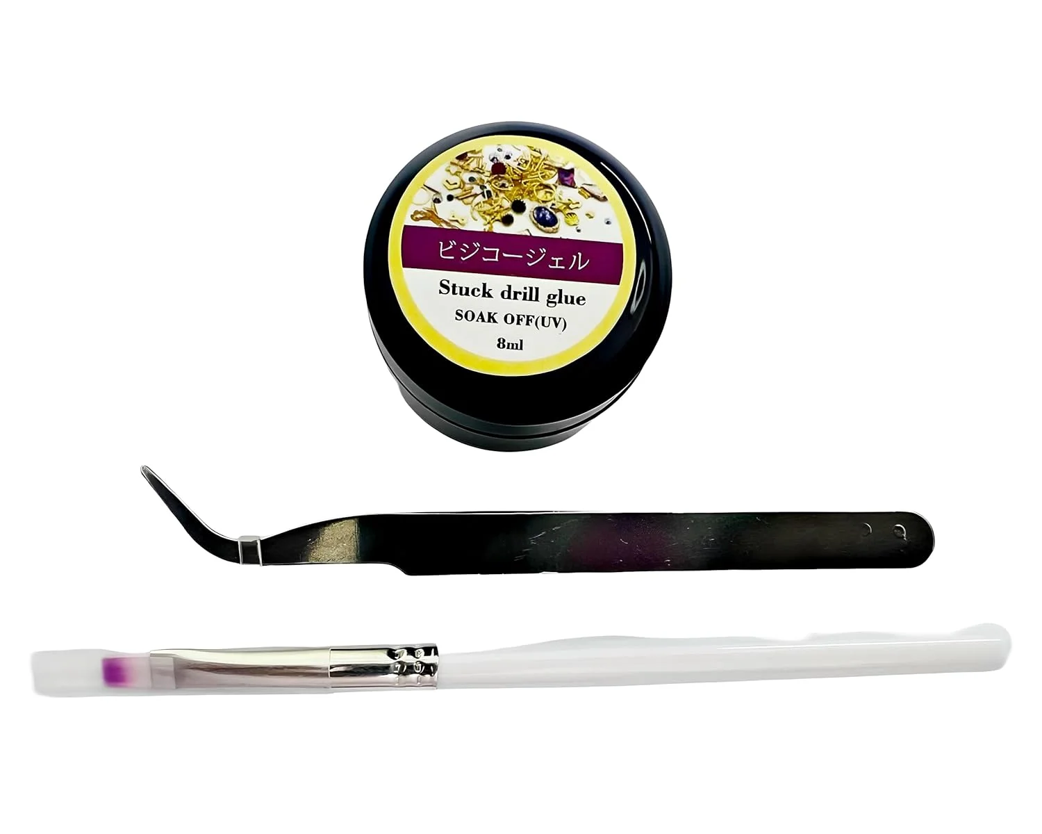 چسب ناخن سولاستا، همراه با 1 عدد برس تمیز کننده هنر ناخن و 1 عدد موچین، چسب ژل ناخن فوق العاده قوی برای ناخن های اکریلیک، ناخن های مصنوعی و چسب نوک ناخن با برس چسب