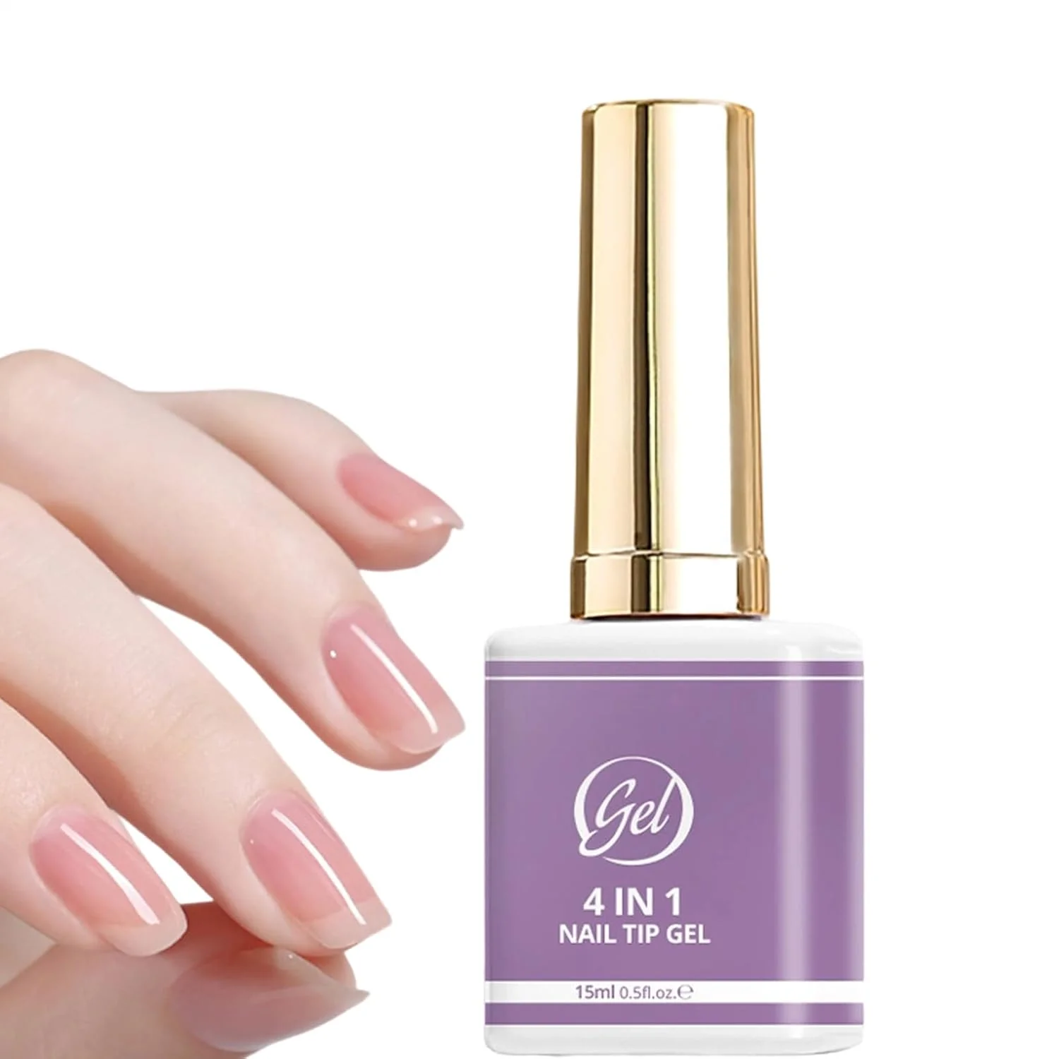 چسب کاشت ناخن ژلی، 4 در 1، ماندگاری طولانی، چسب ژل یو وی | مناسب برای خانم ها، دختران نوجوان، مبتدیان، استفاده در منزل، سالن، مهمانی، تمرین مانیکور، تزئین