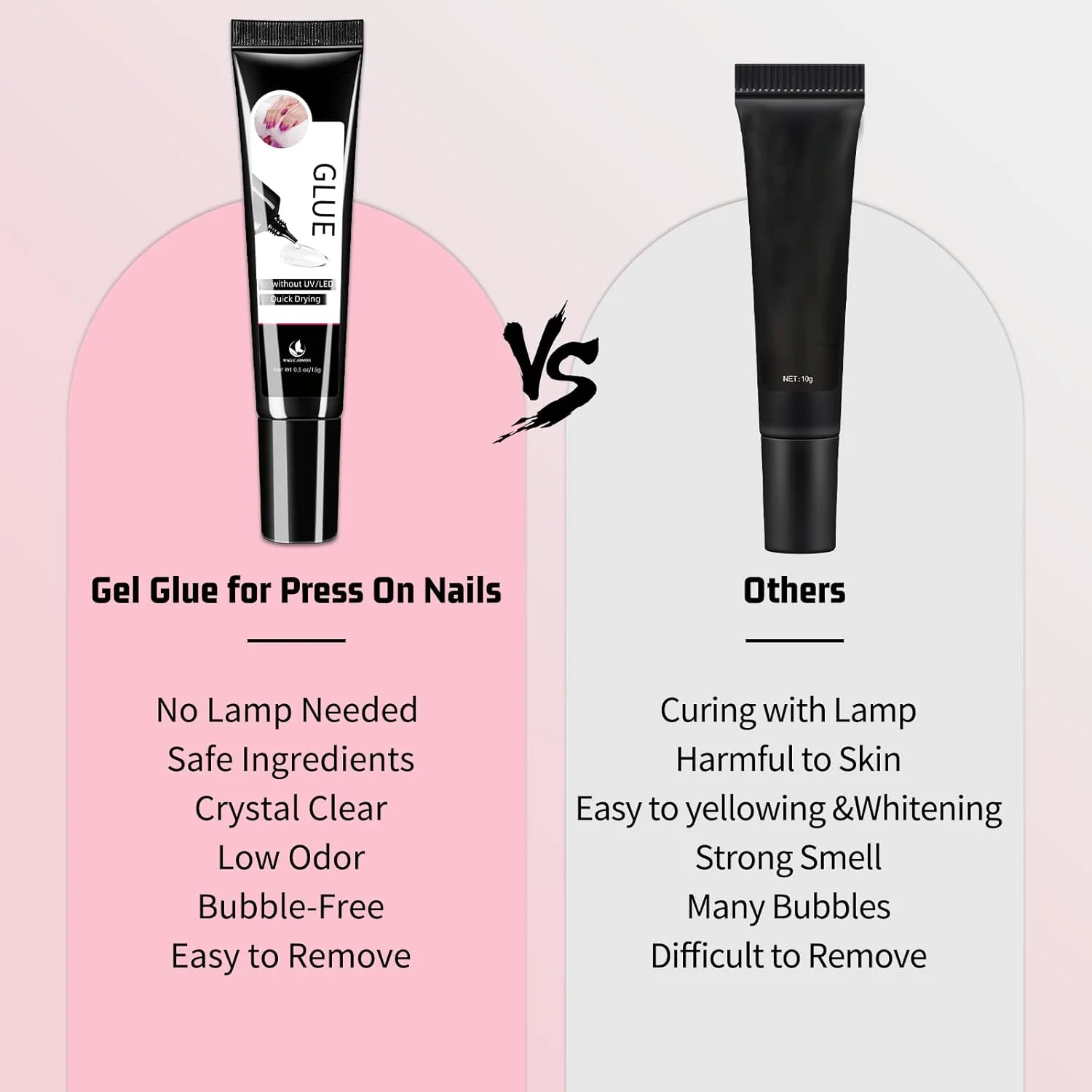 چسب کاشت ناخن جامد MAGIC ARMOR، 3 عددی، بدون نیاز به لامپ UV، فوق العاده قوی، خشک شدن سریع، نیمه جامد، ماندگاری طولانی، شفاف (15 گرم x 3) چسب کاشت ناخن جامد MAGIC ARMOR، 3 عددی، بدون نیاز به لامپ UV، فوق العاده قوی، خشک شدن سریع، نیمه جامد، ماندگاری طولانی، شفاف (15 گرم x 3)