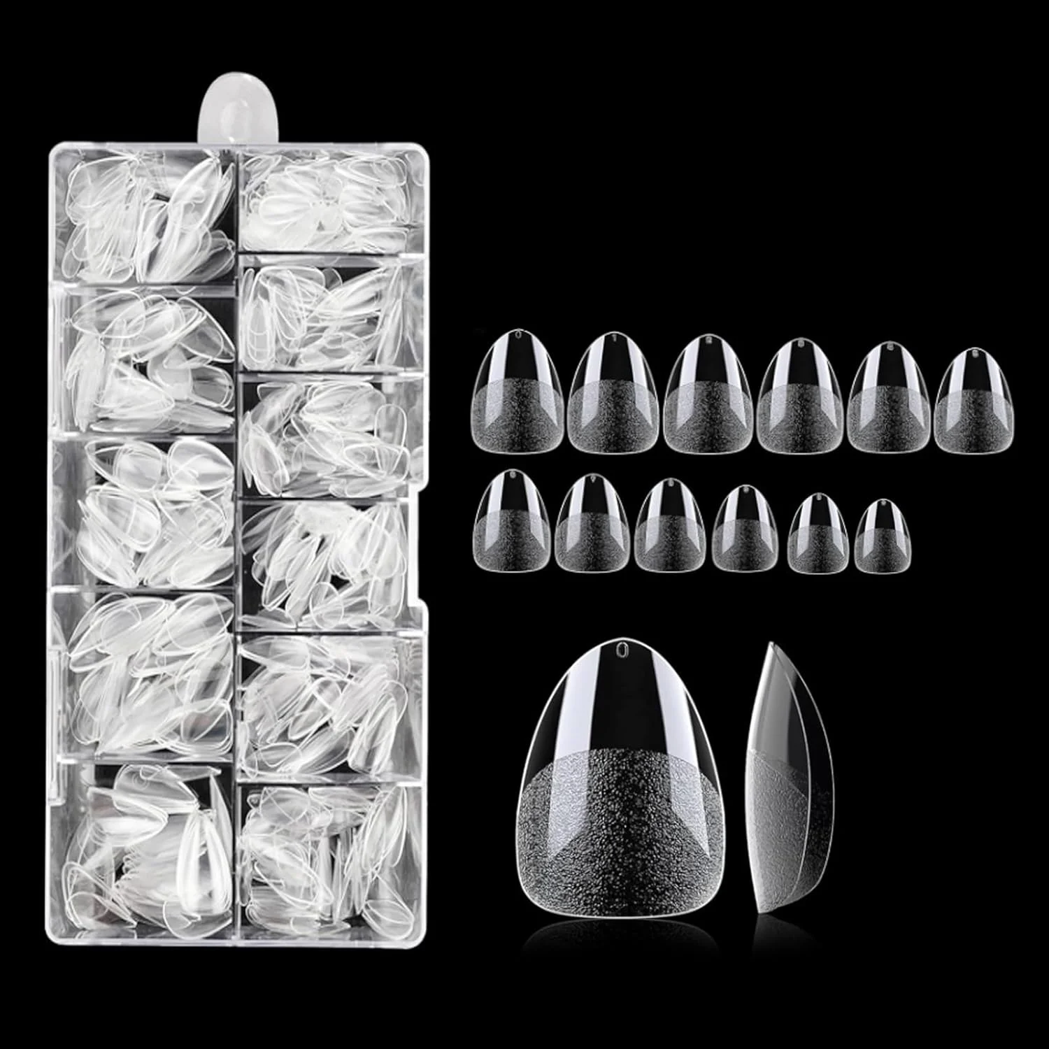 تیپ ناخن بادامی یونوا ۲۴۰ عددی - اکستنشن مات، PMMA فوق العاده نازک با شیارهای از پیش حک شده، قابل استفاده مجدد برای ژل و اکریلیک، مانیکور DIY تیپ ناخن بادامی یونوا ۲۴۰ عددی - اکستنشن مات، PMMA فوق العاده نازک با شیارهای از پیش حک شده، قابل استفاده مجدد برای ژل و اکریلیک، مانیکور DIY