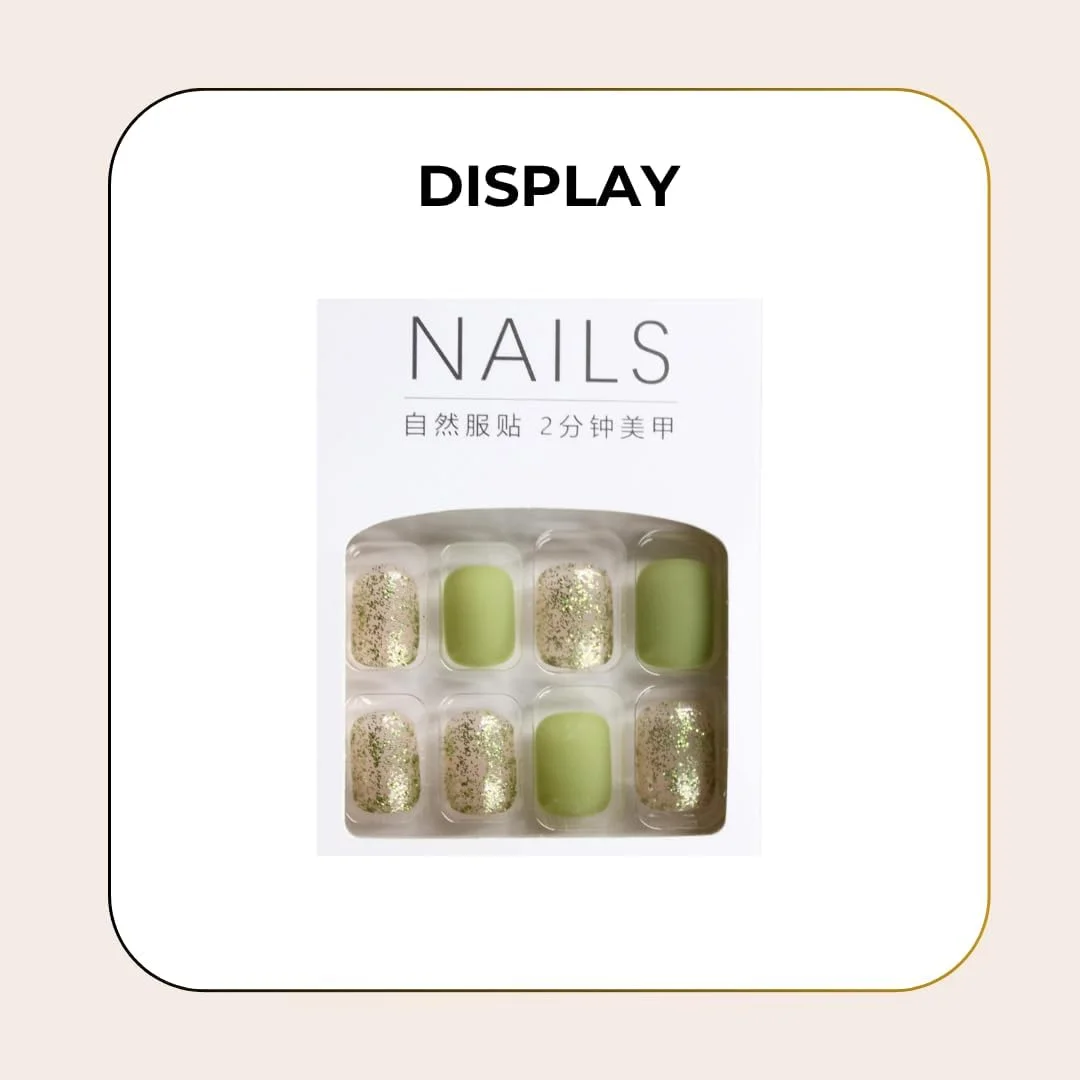 JustCartUp اکلیل | 24 عدد | کیت مانیکور DIY | ناخن مصنوعی طرح فرانسوی | کیت ناخن چسبی برای زنان و دختران