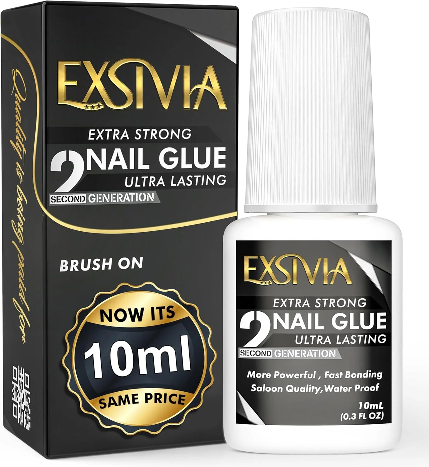 چسب ناخن فوق العاده قوی نسل دوم - کیفیت سالن، قدرت فوق العاده برای ناخن های مصنوعی، ناخن های فشاری، خشک شدن سریع، ماندگاری طولانی، بدون نیاز به خشک کننده یا پرایمر - 8 میلی لیتر