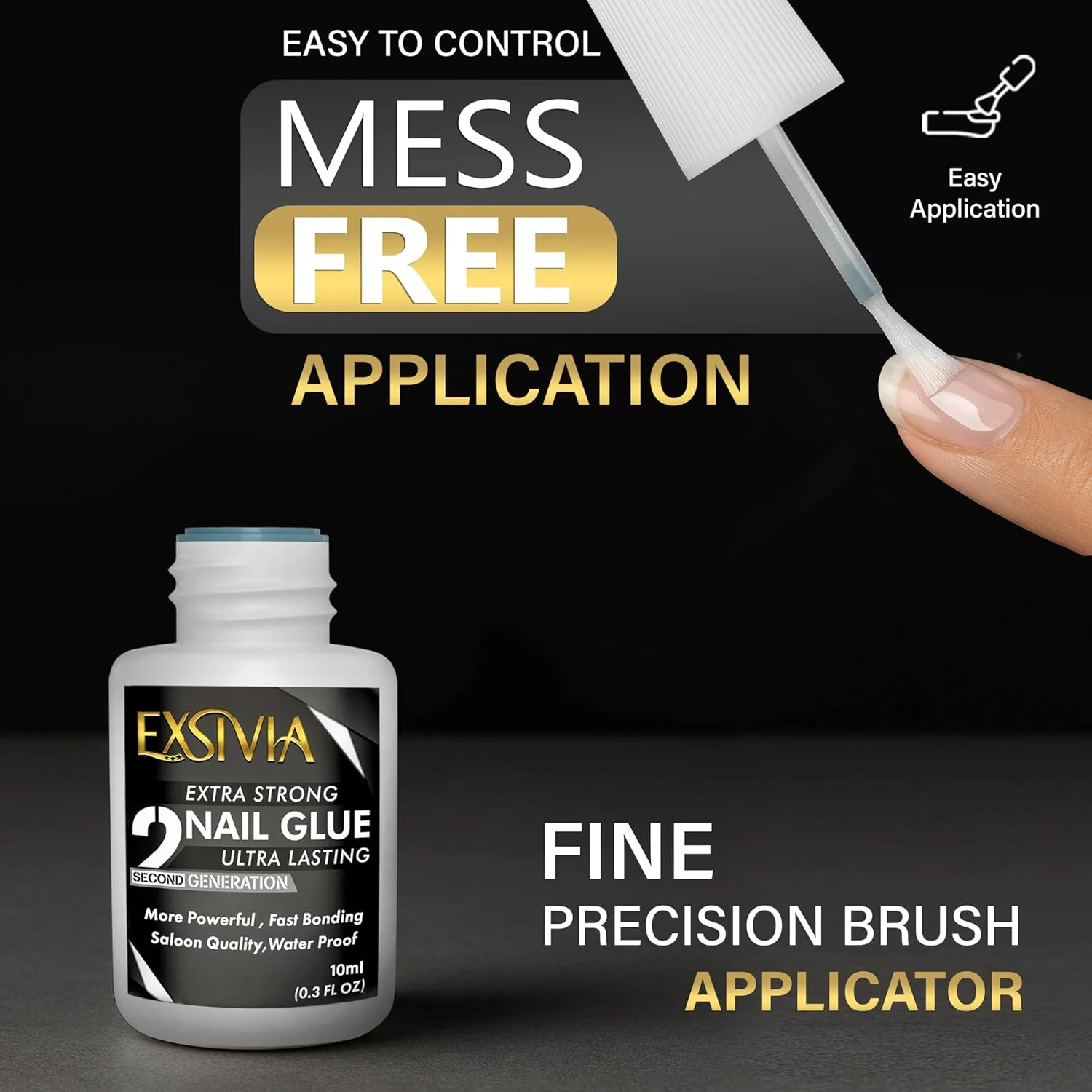 چسب ناخن فوق العاده قوی نسل دوم - کیفیت سالن، قدرت فوق العاده برای ناخن های مصنوعی، ناخن های فشاری، خشک شدن سریع، ماندگاری طولانی، بدون نیاز به خشک کننده یا پرایمر - 8 میلی لیتر