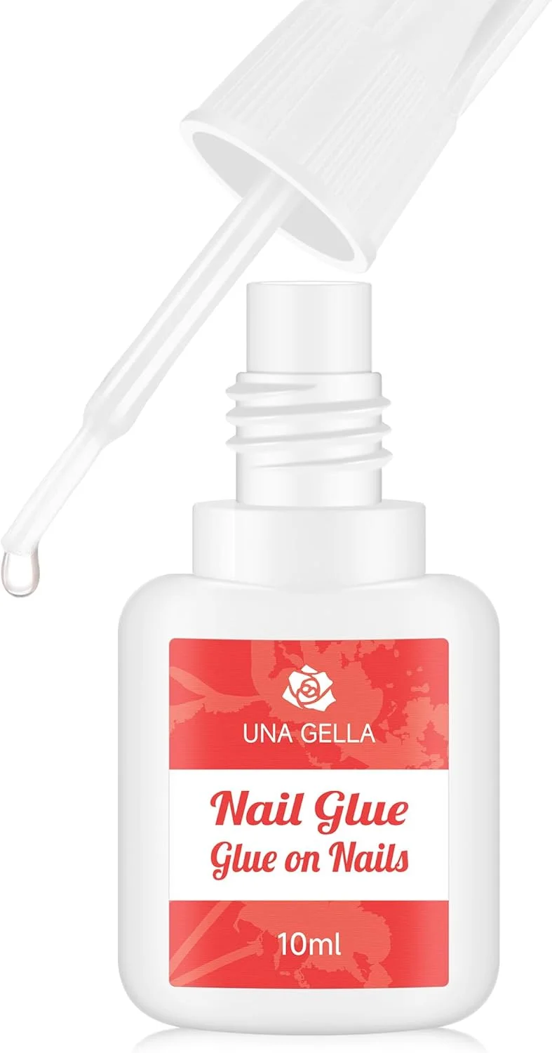 چسب فوق العاده قوی ناخن اونا ژلا برای نوک ناخن، ناخن های اکریلیک و ناخن مصنوعی، چسب ناخن بادوام با برس برای ترمیم ناخن های شکسته، چسب ناخن مصنوعی 10 میلی لیتر