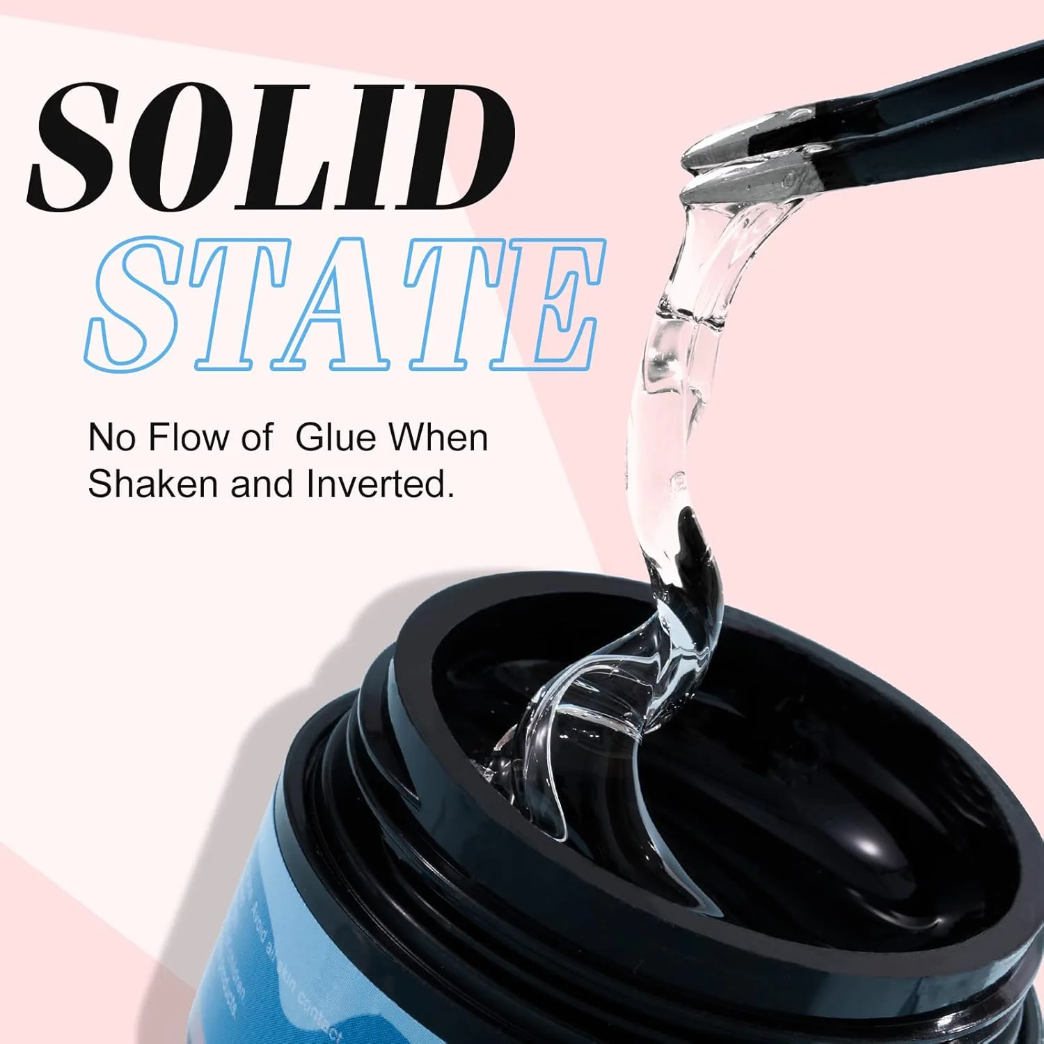 چسب ژل جامد 15 میلی لیتری برای نوک ناخن، چسب ژل 3 در 1 نیاز به پخت، چسب نگین ناخن، ناخن های اکریلیک، استفاده آسان در خانه