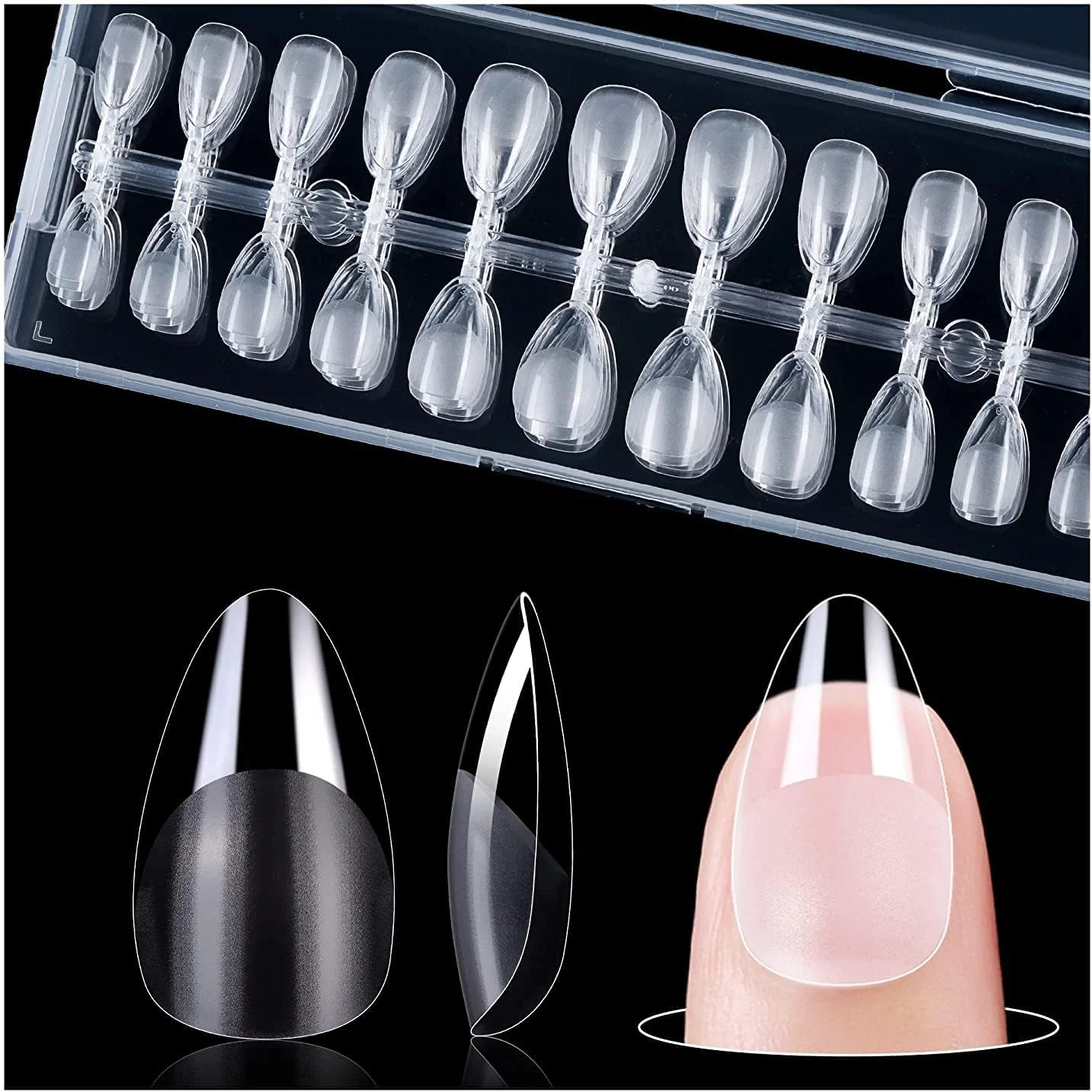 نکات ناخن ژلی نرم Remy Belle XS مدل بادامی، 240 عدد در 12 سایز مختلف، مناسب برای کاشت ناخن، نوک ژله ای شفاف، ناخن مصنوعی PMMA از پیش سوهان زده شده، مدل بادامی خیلی کوتاه (XS Almond) نکات ناخن ژلی نرم Remy Belle XS مدل بادامی، 240 عدد در 12 سایز مختلف، مناسب برای کاشت ناخن، نوک ژله ای شفاف، ناخن مصنوعی PMMA از پیش سوهان زده شده، مدل بادامی خیلی کوتاه (XS Almond)