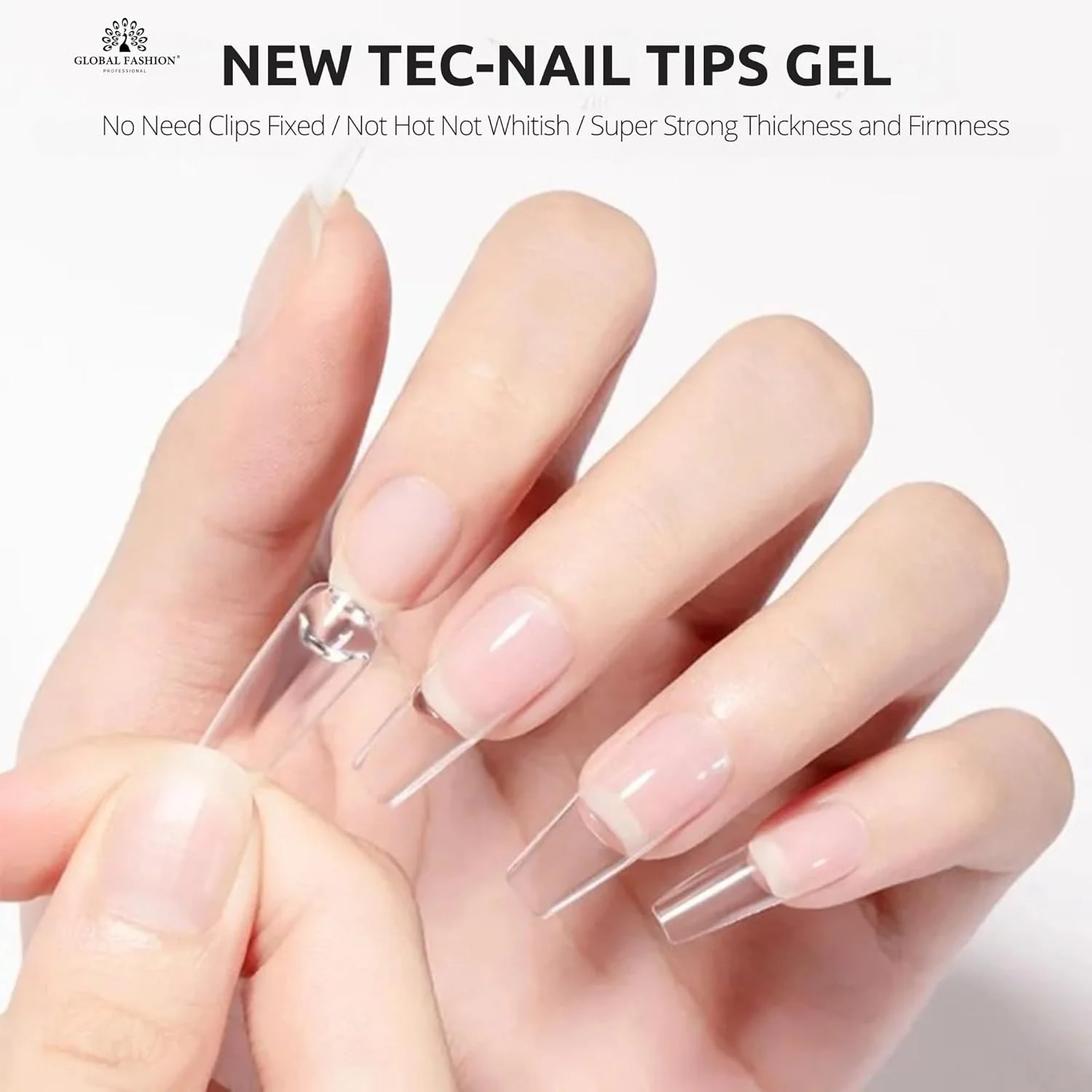 ژل تیپ ناخن جامد گلوبال فشن 15 گرم - قابل خشک شدن با UV/LED، چسبندگی قوی برای اکستنشن ناخن، بدون سفیدی، بدون لغزش، ژل چسب ناخن بادوام برای ناخن های اکریلیک و چسبی (شفاف، 15 گرم)