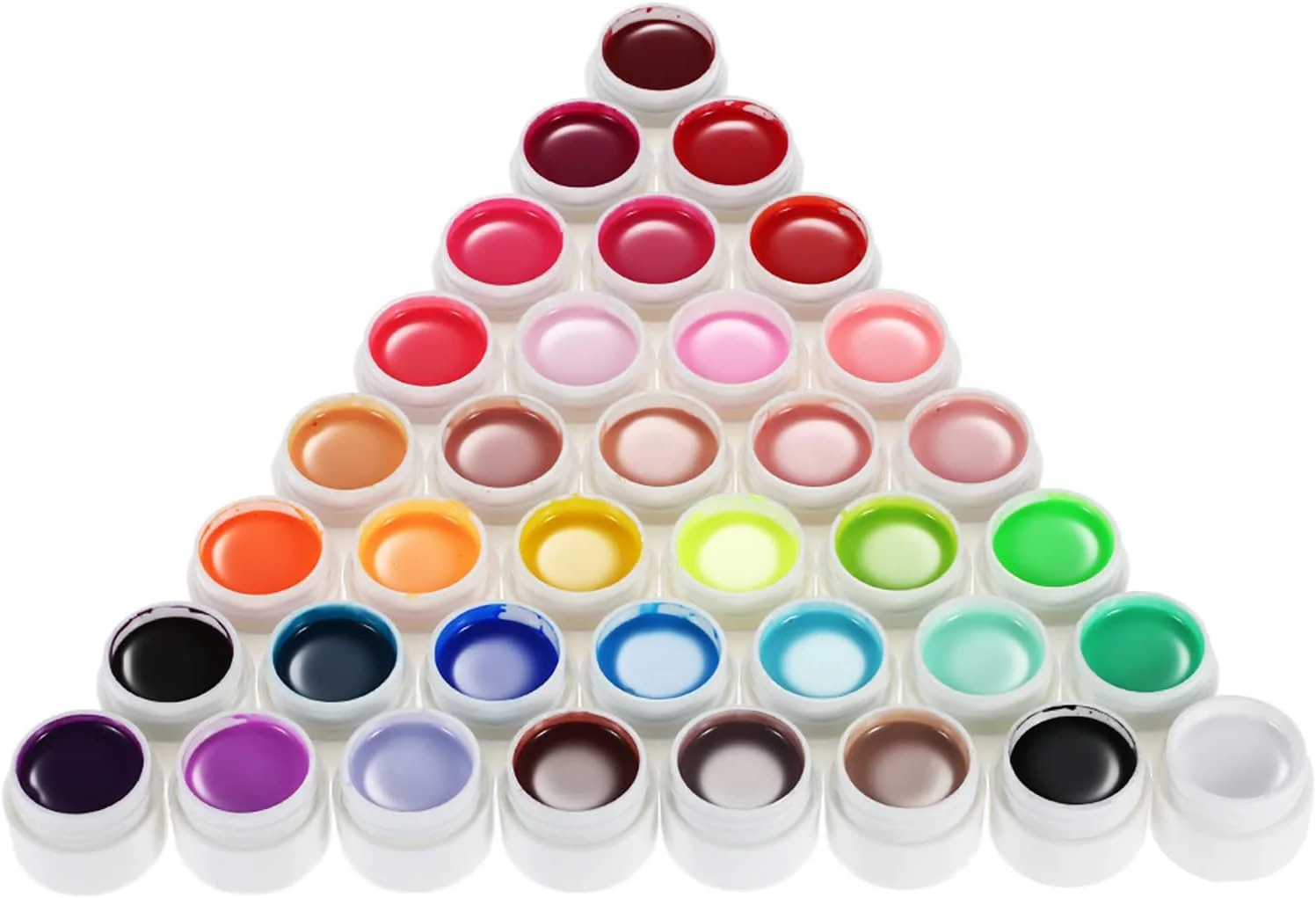 مجموعه ۳۶ رنگی پودر طراحی ناخن، ژل یو وی، لاک، چسب جامد، اکستنشن برای ناخن های طبیعی و مصنوعی، ماندگاری طولانی، ایمن، استفاده آسان، طراحی DIY، مناسب سالن و استفاده شخصی