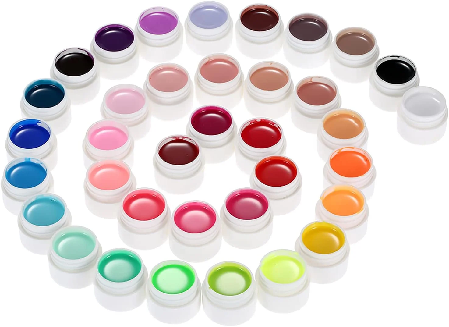 مجموعه ۳۶ رنگی پودر طراحی ناخن، ژل یو وی، لاک، چسب جامد، اکستنشن برای ناخن های طبیعی و مصنوعی، ماندگاری طولانی، ایمن، استفاده آسان، طراحی DIY، مناسب سالن و استفاده شخصی