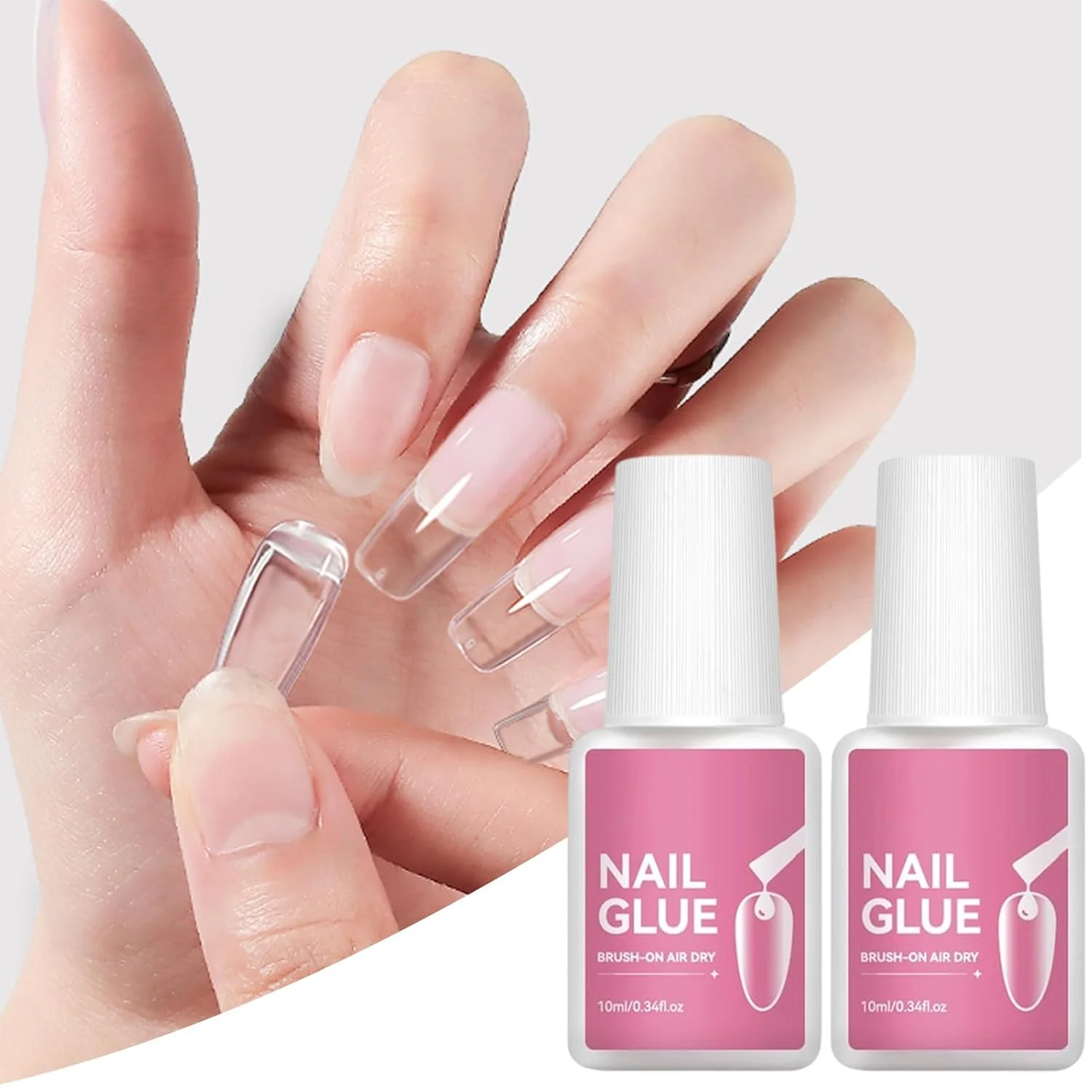 چسب ناخن قوی | چسب کاشت ناخن مصنوعی | بدون نیاز به نور UV، مناسب برای سالن داران، دوستداران زیبایی، دختران، مسافرت، بانوان و مادران