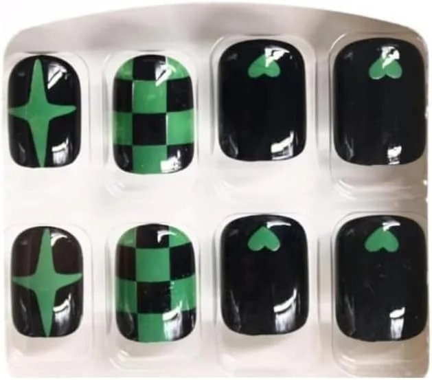 JustCartUp اکلیل | 24 عدد | کیت مانیکور DIY | ناخن مصنوعی فرنچ برای اکستنشن ناخن | کیت ناخن چسبی برای زنان و دختران