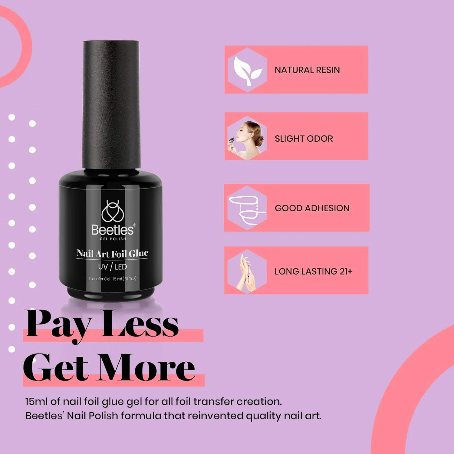 چسب فویل ناخن Beetles، دو عدد بطری 15 میلی لیتری به همراه 20 عدد استیکر فویل فلزی طرح گل و پروانه، چسب انتقال ناخن، طراحی ناخن، مناسب استفاده شخصی، نیاز به لامپ LED چسب فویل ناخن Beetles، دو عدد بطری 15 میلی لیتری به همراه 20 عدد استیکر فویل فلزی طرح گل و پروانه، چسب انتقال ناخن، طراحی ناخن، مناسب استفاده شخصی، نیاز به لامپ LED