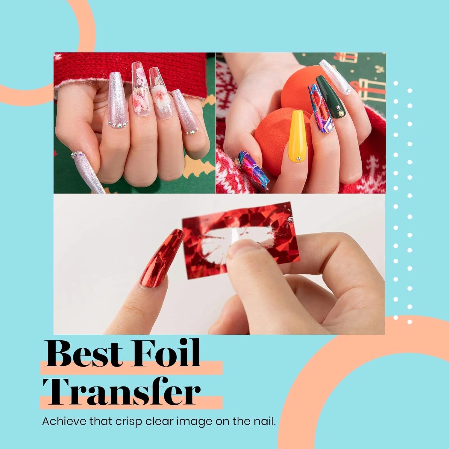 چسب فویل طراحی ناخن ژلی بیتلز برای استیکرهای فویلی، چسب ناخن برای انتقال طرح، چسب ستاره ای، مناسب مانیکور و طراحی ناخن، نیاز به لامپ LED، قابلیت خیساندن، 15 میلی لیتر، 2 عدد
