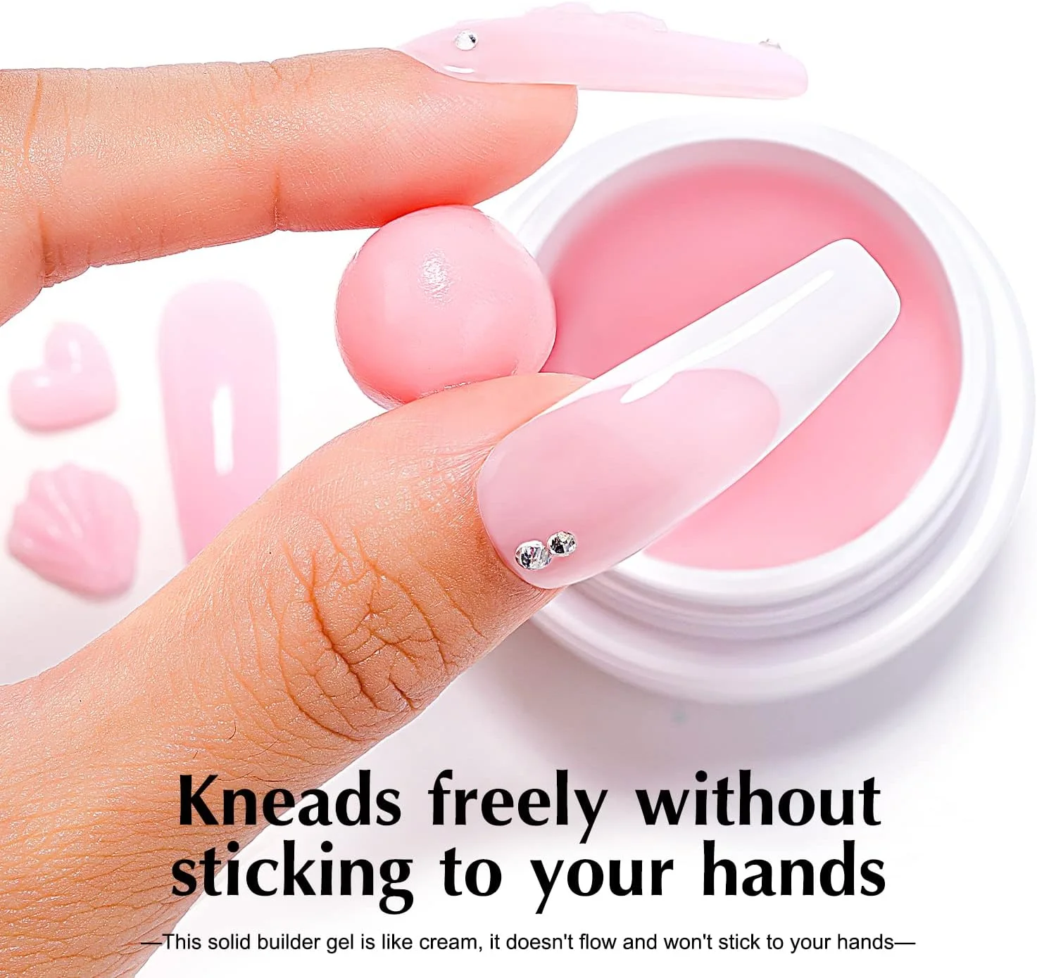 ژل بیلدر جامد AIMEILI 15 گرم X 2 عدد، ژل اکستنشن ناخن شفاف، ژل مجسمه سازی جامد، ژل سخت برای ناخن، ژل حکاکی ناخن غیر چسبنده، چسب ژل نگین