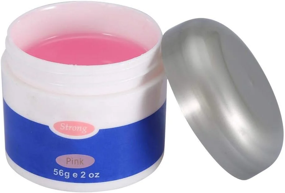 ژل یو وی، چسب اکستنشن ناخن 56 گرمی برای ناخن های بسیار براق و بادوام (صورتی)