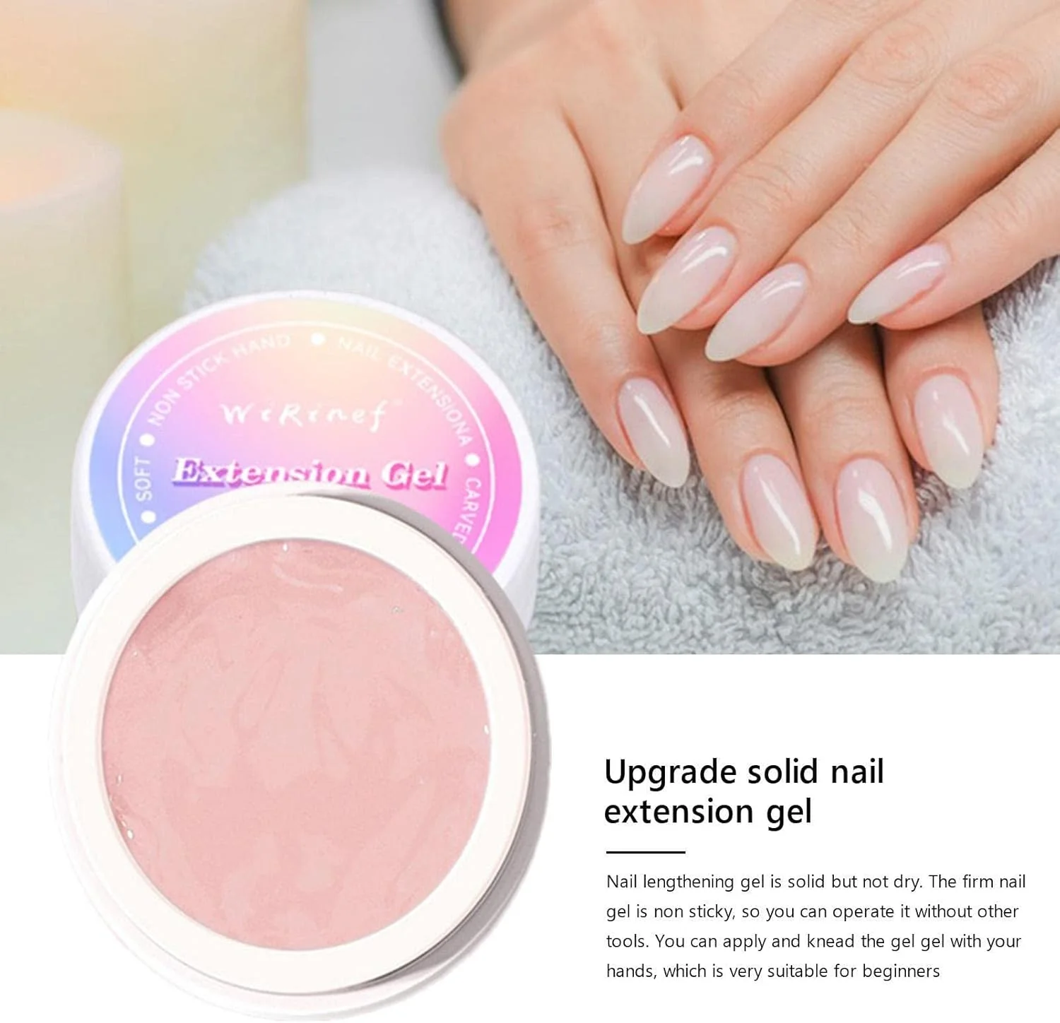 چسب جامد سازنده - ژل اکستنشن ناخن جامد DIY - ژل چسب جامد فشاری، مدلینگ و طراحی ناخن با ژل دستی، مانیکور هنر ناخن
