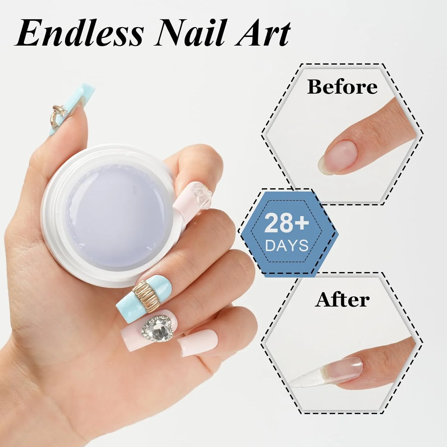 ژل بیلدر جامد برای ناخن، 15 گرم ژل چسب ناخن جامد، اکستنشن ژل ناخن، مجسمه سازی سه بعدی ناخن، ژل اکریلیک برای ناخن، ژل بیلدر برای سالن ناخن