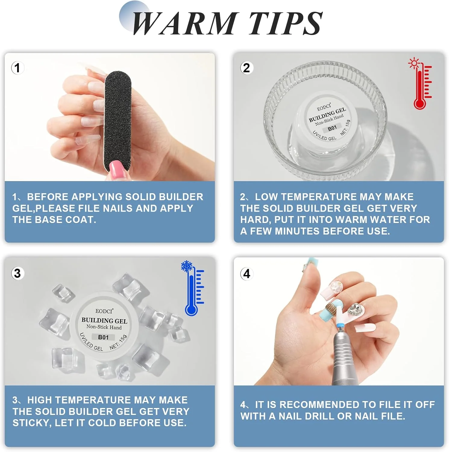 ژل بیلدر جامد برای ناخن، 15 گرم ژل چسب ناخن جامد، اکستنشن ژل ناخن، مجسمه سازی سه بعدی ناخن، ژل اکریلیک برای ناخن، ژل بیلدر برای سالن ناخن
