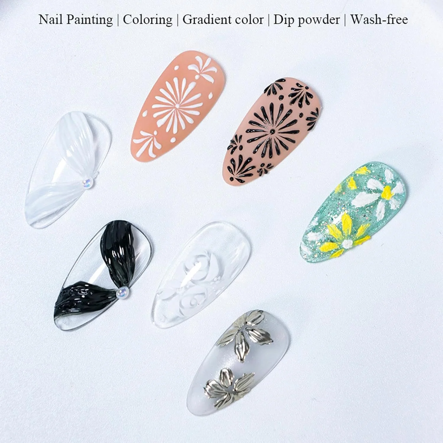 پالت لاک ژل جامد، پالت لاک ژل ۹ رنگ، ست پالت لاک ژل پاستلی، کیت چسب طراحی ناخن مناسب مانیکور فرانسوی، اکستنشن، سالن، هدیه تولد، تعطیلات و مانیکور خانگی