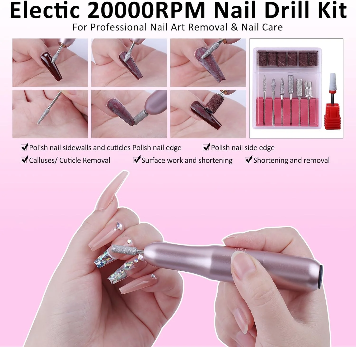 ست کاشت ناخن اکریلیک با دریل: پودر اکریلیک 20 گرمی شفاف، سفید و صورتی و مایع مخصوص مبتدیان - برس های حرفه ای، تیپ ناخن و لوازم جانبی ناخن - ابزار کامل برای شروع کار اکستنشن ناخن برای خانم ها، استفاده در منزل و سالن ست کاشت ناخن اکریلیک با دریل: پودر اکریلیک 20 گرمی شفاف، سفید و صورتی و مایع مخصوص مبتدیان - برس های حرفه ای، تیپ ناخن و لوازم جانبی ناخن - ابزار کامل برای شروع کار اکستنشن ناخن برای خانم ها، استفاده در منزل و سالن