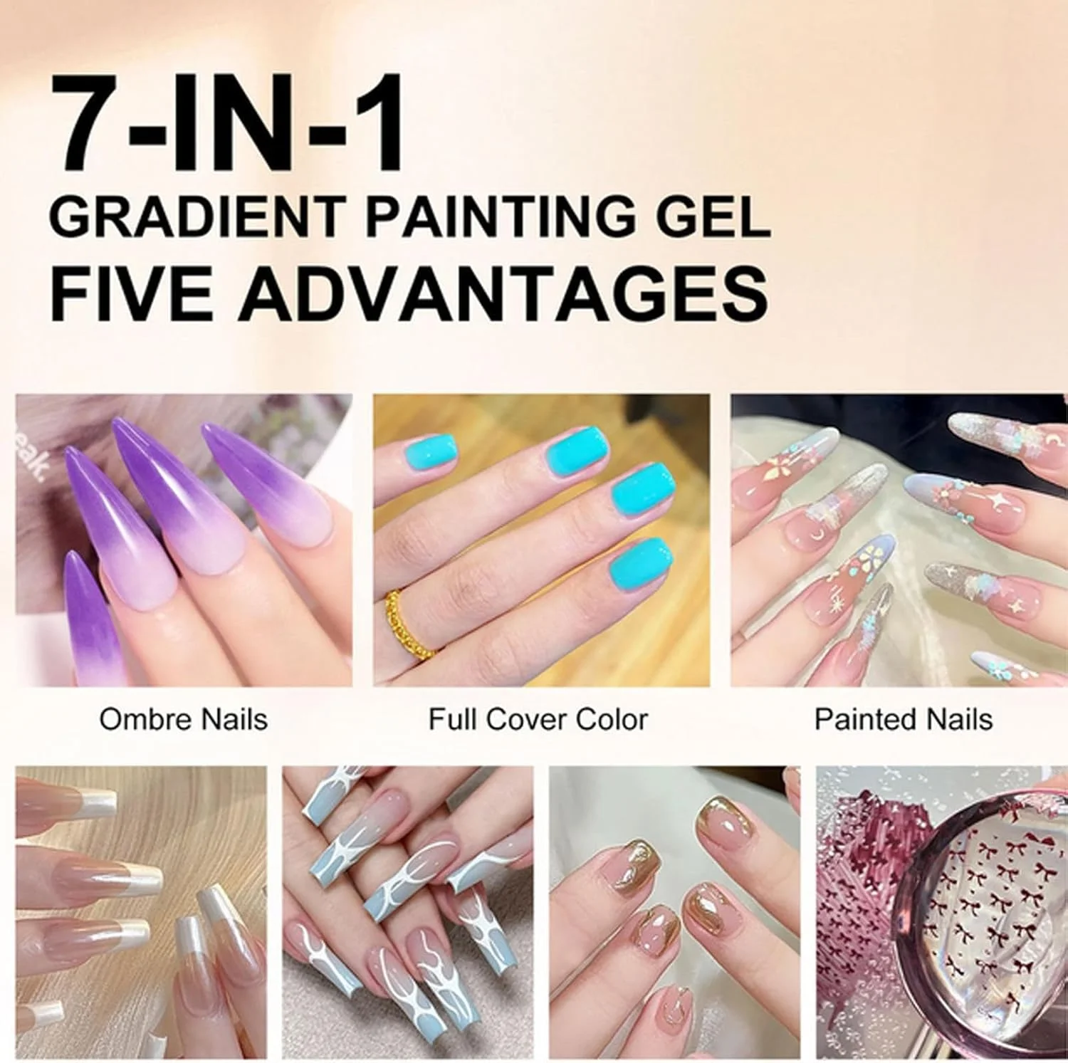 ژل ناخن، ژل لاک رنگارنگ | چسب جامد حرفه ای برای طراحی ناخن، مناسب برای سفر، منزل، سالن، بانوان، خانواده، همکاران و مبتدیان