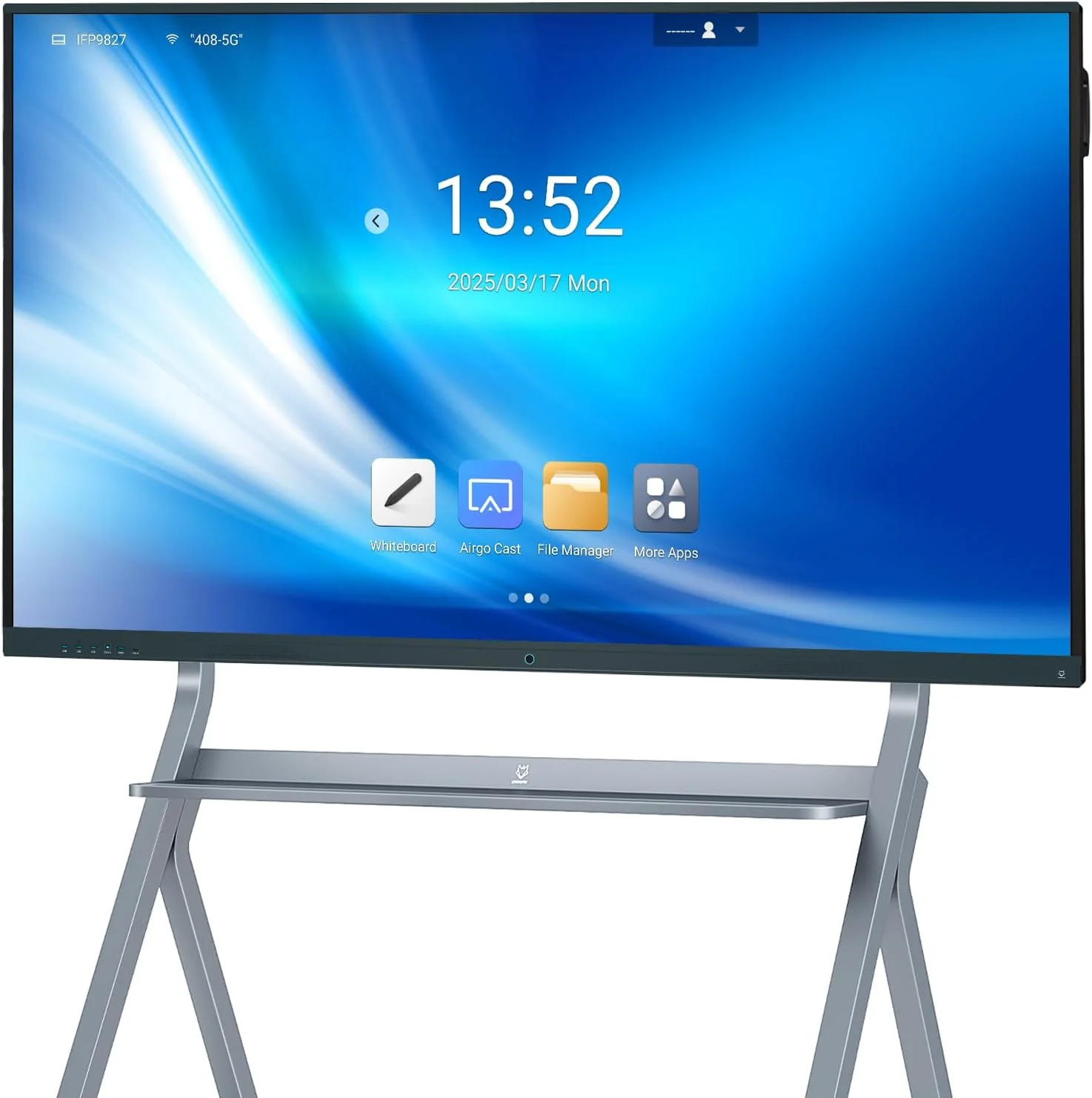 برد هوشمند 65 اینچ - صفحه نمایش لمسی 4K UHD، وایت برد دیجیتال، اندروید 12.0 با 8 گیگابایت رم + 128 گیگابایت حافظه داخلی، اکوسیستم برنامه باز، وایت برد تعاملی همه کاره برای کلاس درس و خانه (برد + پایه دیواری)