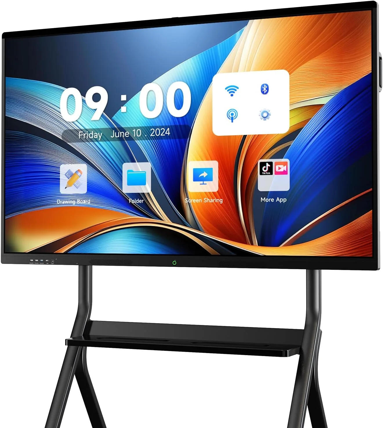 برد هوشمند MWE 55 اینچی، تخته سفید تعاملی الکترونیکی با صفحه نمایش لمسی 4K، دوربین UHD داخلی، اکوسیستم برنامه باز، تخته سفید دیجیتال برای دفتر کار، کلاس درس، خانه (نصب شده روی دیوار، 55 اینچ)