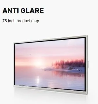 نمایشگر هوشمند تعاملی 3 در 1 تبلت 75 اینچی، سازگار با چند دستگاه، صفحه نمایش ضد تابش