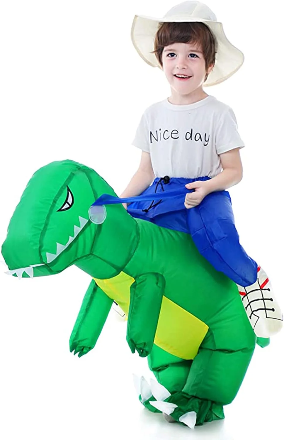 لباس بادی دلفینو طرح دایناسور تی‌رکس، مناسب هالووین، جشن‌های فانتزی و رویدادها - سایز کودک
