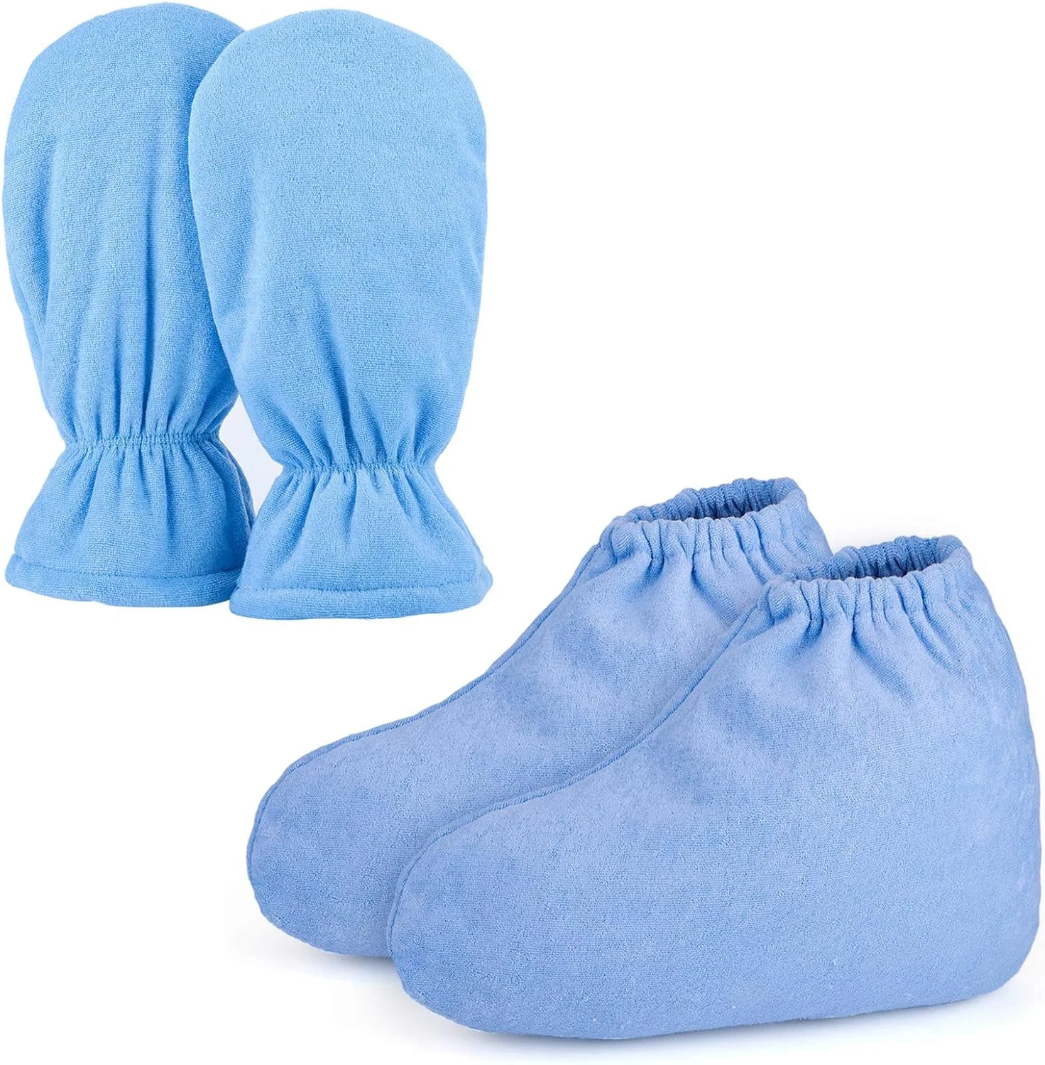 دستکش و جوراب پارافین Segbeauty برای دست و پا، دستکش و پاپوش حمام پارافین با پارچه تری دوتایی، دهانه الاستیک راحت، دستکش و پاپوش پارافین برای درمان حرارتی، دستگاه موم