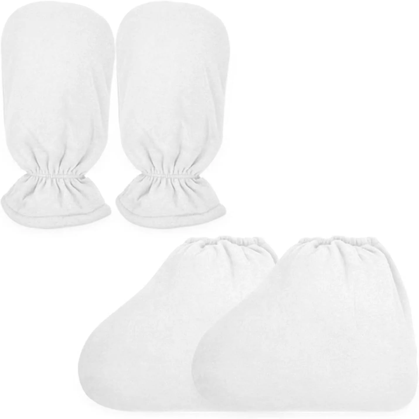 دستکش های پارچه ای تری و روکش پا برای حمام پارافین، دستکش های گرم کننده و روکش پا برای دستگاه پارافین، دستکش های ضخیم عایق حرارتی برای درمان دست و پا، پوشش عالی اسپا برای دست و پا، مناسب برای آقایان و بانوان