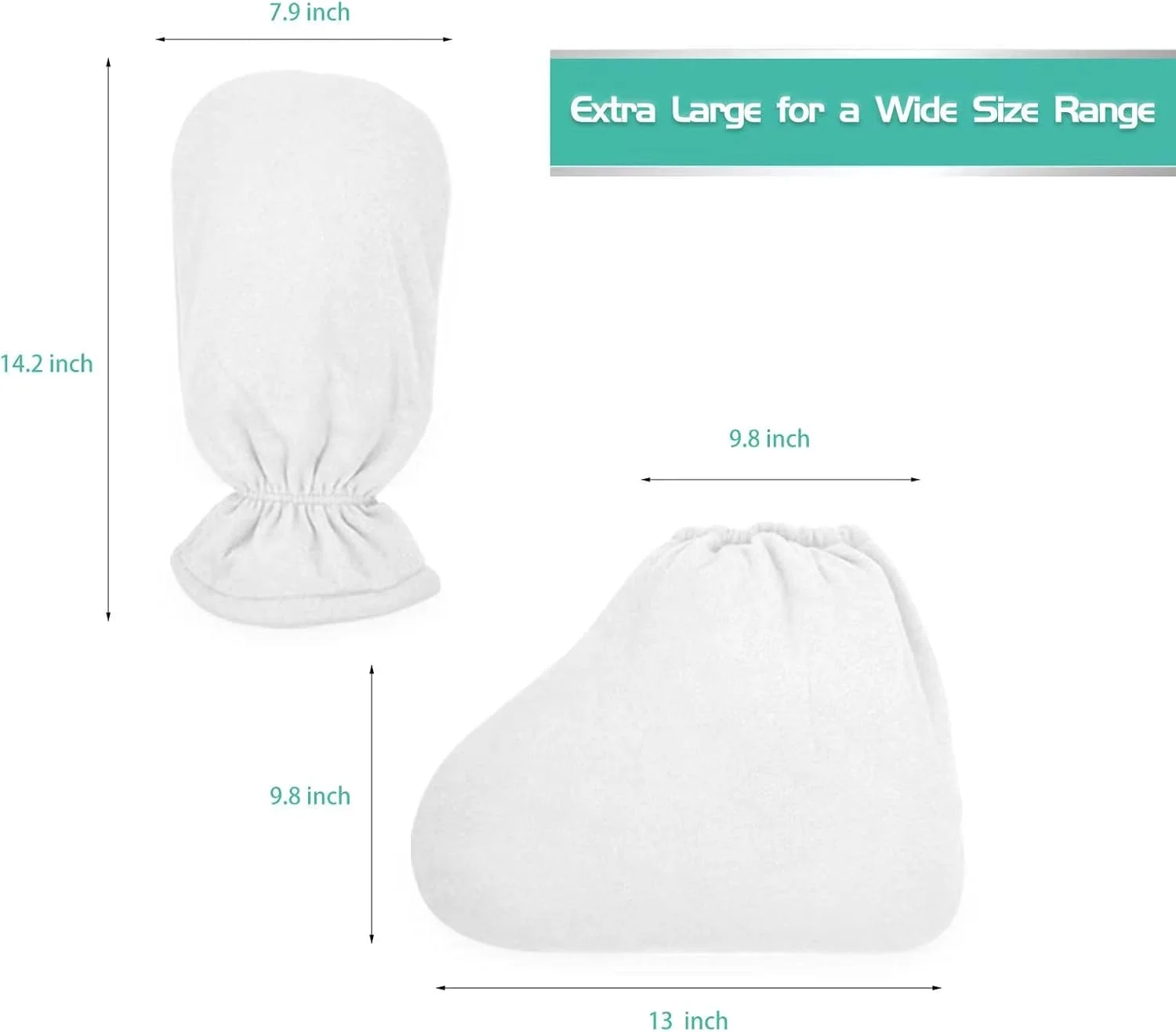 دستکش های پارچه ای تری و روکش پا برای حمام پارافین، دستکش های گرم کننده و روکش پا برای دستگاه پارافین، دستکش های ضخیم عایق حرارتی برای درمان دست و پا، پوشش عالی اسپا برای دست و پا، مناسب برای آقایان و بانوان