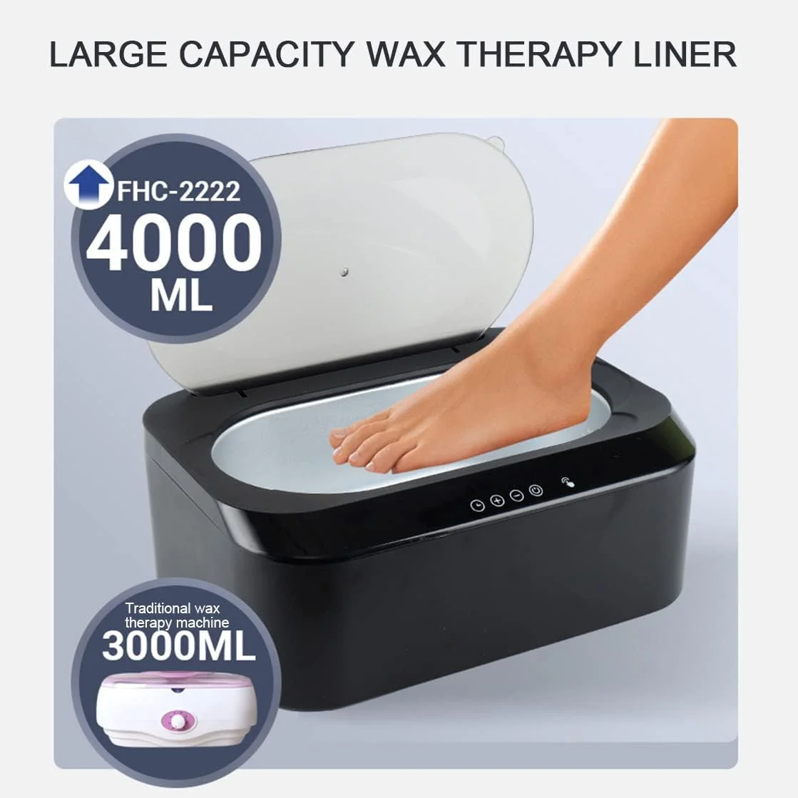 دستگاه موم پارافین، حمام/اسپای موم پارافین با گرمایش سریع، حمام موم برقی 5000 میلی لیتری، حمام پارافین حرارتی حرفه ای 200 واتی، تسکین دهنده سفتی عضلات برای دست ها، پاها، صورت و بدن