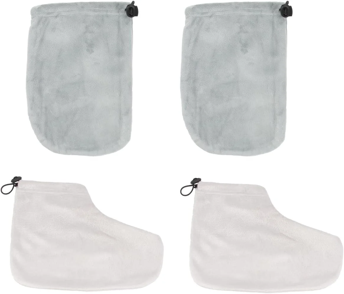 Ipetboom ۲ جفت دستکش گرم کننده، روکش پا و دستکش برای حمام پارافین، مناسب استفاده در منزل و اسپا Ipetboom ۲ جفت دستکش گرم کننده، روکش پا و دستکش برای حمام پارافین، مناسب استفاده در منزل و اسپا