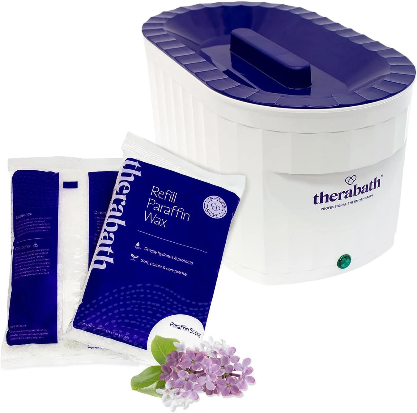 حمام پارافین حرفه ای ترابث TB6 - کمک به تسکین درد مفاصل و گرفتگی عضلات - گرما درمانی برای دست، پا، صورت و بدن - ساخت آمریکا - 6 پوند - یاس بنفش شکوفه دار حمام پارافین حرفه ای ترابث TB6 - کمک به تسکین درد مفاصل و گرفتگی عضلات - گرما درمانی برای دست، پا، صورت و بدن - ساخت آمریکا - 6 پوند - یاس بنفش شکوفه دار