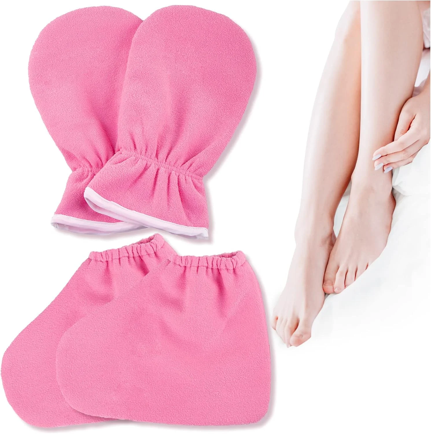 حمام پارافین Kalevel برای دست و پا، آسترهای زنانه و مردانه، دستکش ها، چکمه های موم درمانی پنبه ای نرم الاستیک قابل تنظیم حمام پارافین Kalevel برای دست و پا، آسترهای زنانه و مردانه، دستکش ها، چکمه های موم درمانی پنبه ای نرم الاستیک قابل تنظیم