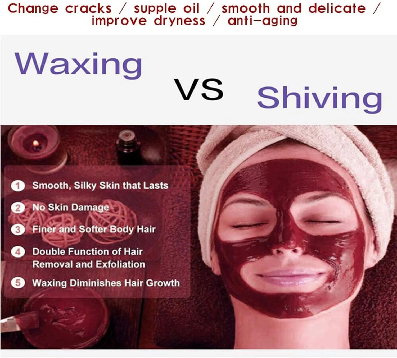 دستگاه گرم کننده پارافین زیبایی، مراقبت از دست و پا، استفاده آسان و دستگاه موم درمانی با گرمایش سریع، مورد استفاده برای تجهیزات پوست صورت مراقبت زیبایی SPA