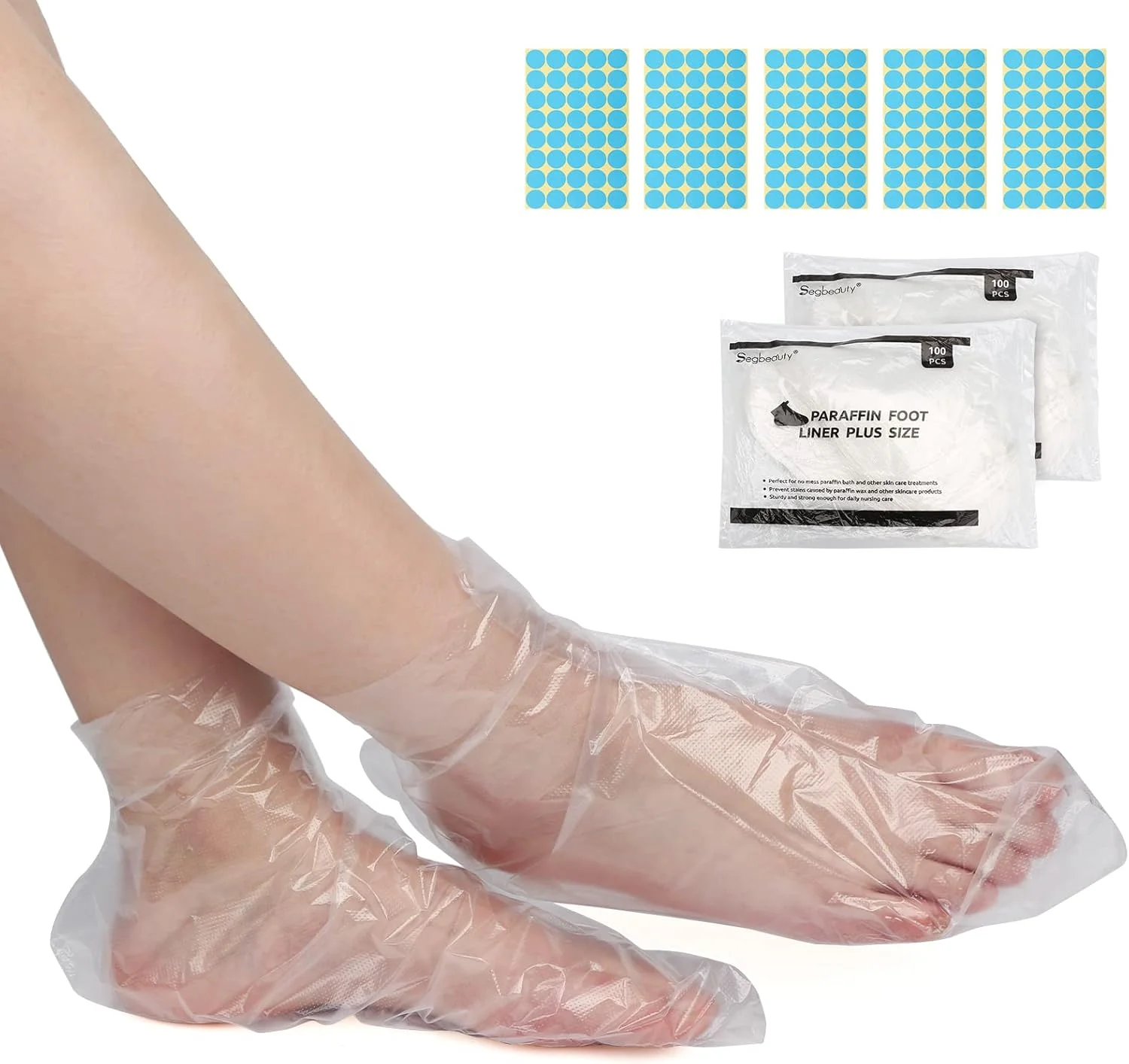 سیگ بیوتی 200 عدد روکش پارافین برای پا، کیسه های پارافین ضخیم تر و بزرگتر، جوراب های پلاستیکی حمام پارافین، روکش های چکمه درمان موم داغ برای دستگاه موم پارافین اسپا تراباث سیگ بیوتی 200 عدد روکش پارافین برای پا، کیسه های پارافین ضخیم تر و بزرگتر، جوراب های پلاستیکی حمام پارافین، روکش های چکمه درمان موم داغ برای دستگاه موم پارافین اسپا تراباث