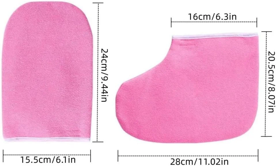 دستکش و پاپوش حمام پارافین، دستکش ها و پاپوش های عایق حرارتی SPA قابل استفاده مجدد، کیت درمان دست، پارافین برای پدیکور دست و پا، درمان موم گرم SPA