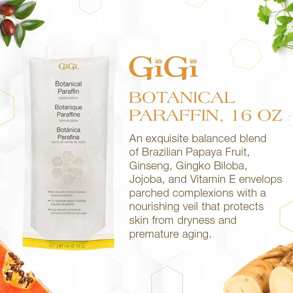 موم پارافین گیاهی با روغن جوجوبا جی‌جی – مناسب برای دست و پا، مرطوب کننده و با کیفیت اسپا برای دستگاه حمام و درمان پارافین، 450 گرم