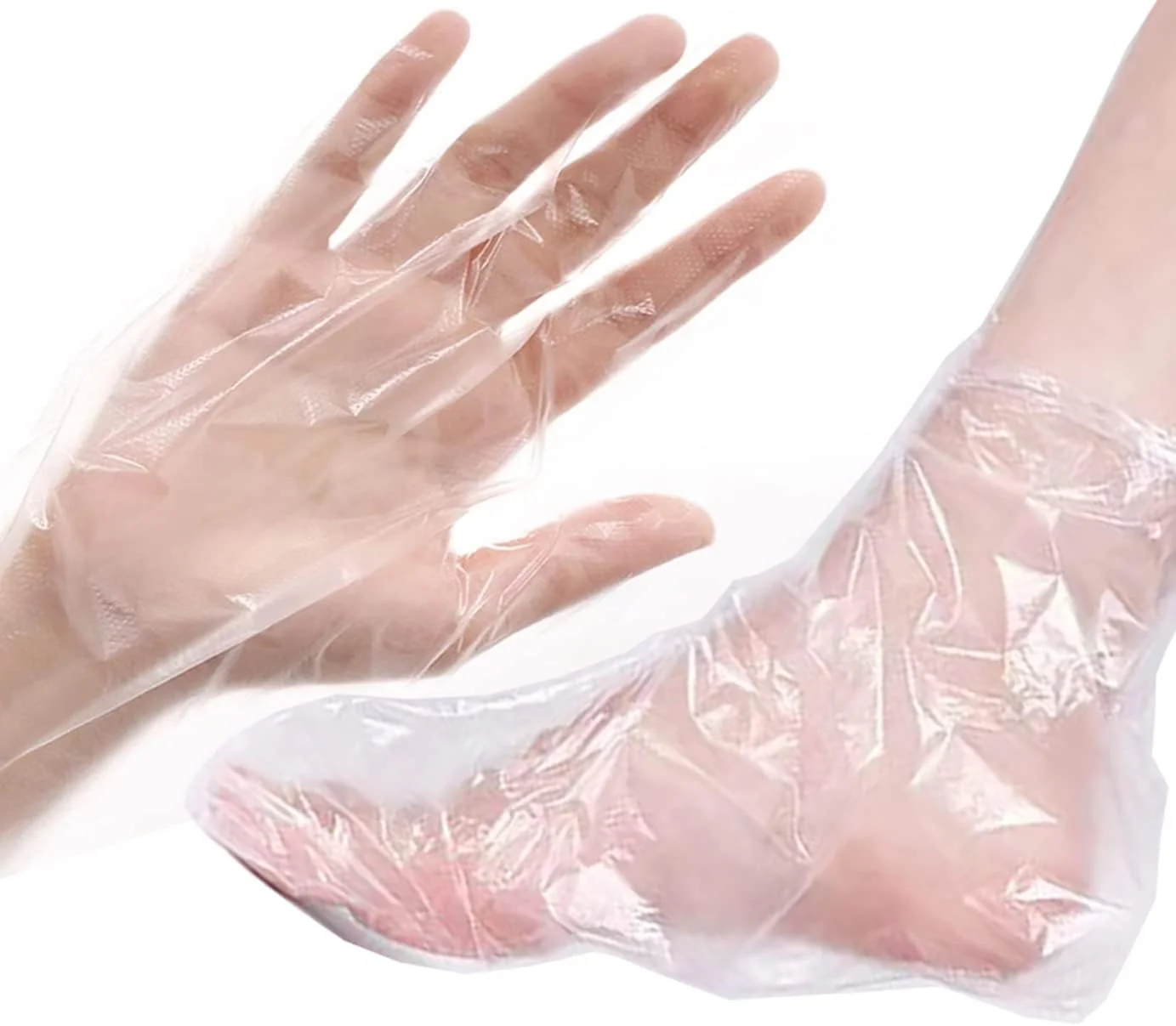 ۲۰۰ عدد کیسه موم پارافین، کیسه پارافین برای دست و پا، جوراب و دستکش پلاستیکی پارافین برای پوشش کیسه های درمان موم داغ (۲۰۰ عدد دستکش و جوراب)