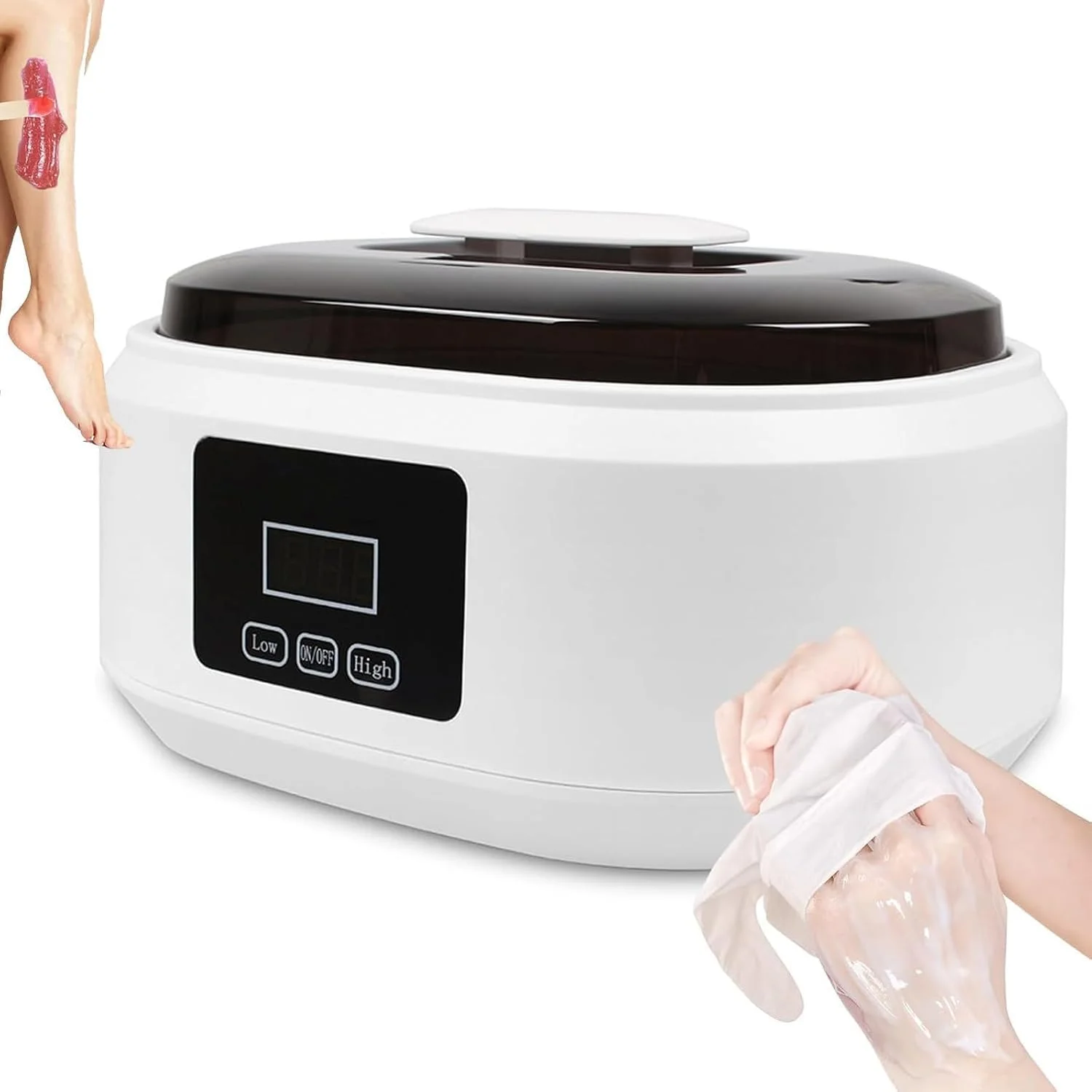 دستگاه پارافین تراپی دست و پا، دستگاه پارافین درمانی با ظرفیت بزرگ، هیتر پارافین 200 وات، حمام پارافین با قابلیت تنظیم دما و ذوب سریع، 3500 میلی لیتر، برای پوست صاف و نرم دستگاه پارافین تراپی دست و پا، دستگاه پارافین درمانی با ظرفیت بزرگ، هیتر پارافین 200 وات، حمام پارافین با قابلیت تنظیم دما و ذوب سریع، 3500 میلی لیتر، برای پوست صاف و نرم