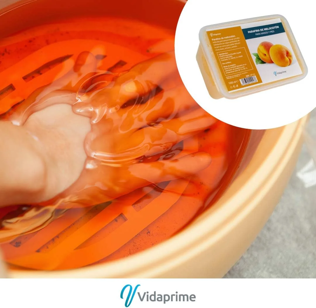 پارافین برای توانبخشی دست و پا 1000 میلی لیتر - رایحه اسانس هلو برای ماساژ پارافین - حمام پارافین حرفه ای