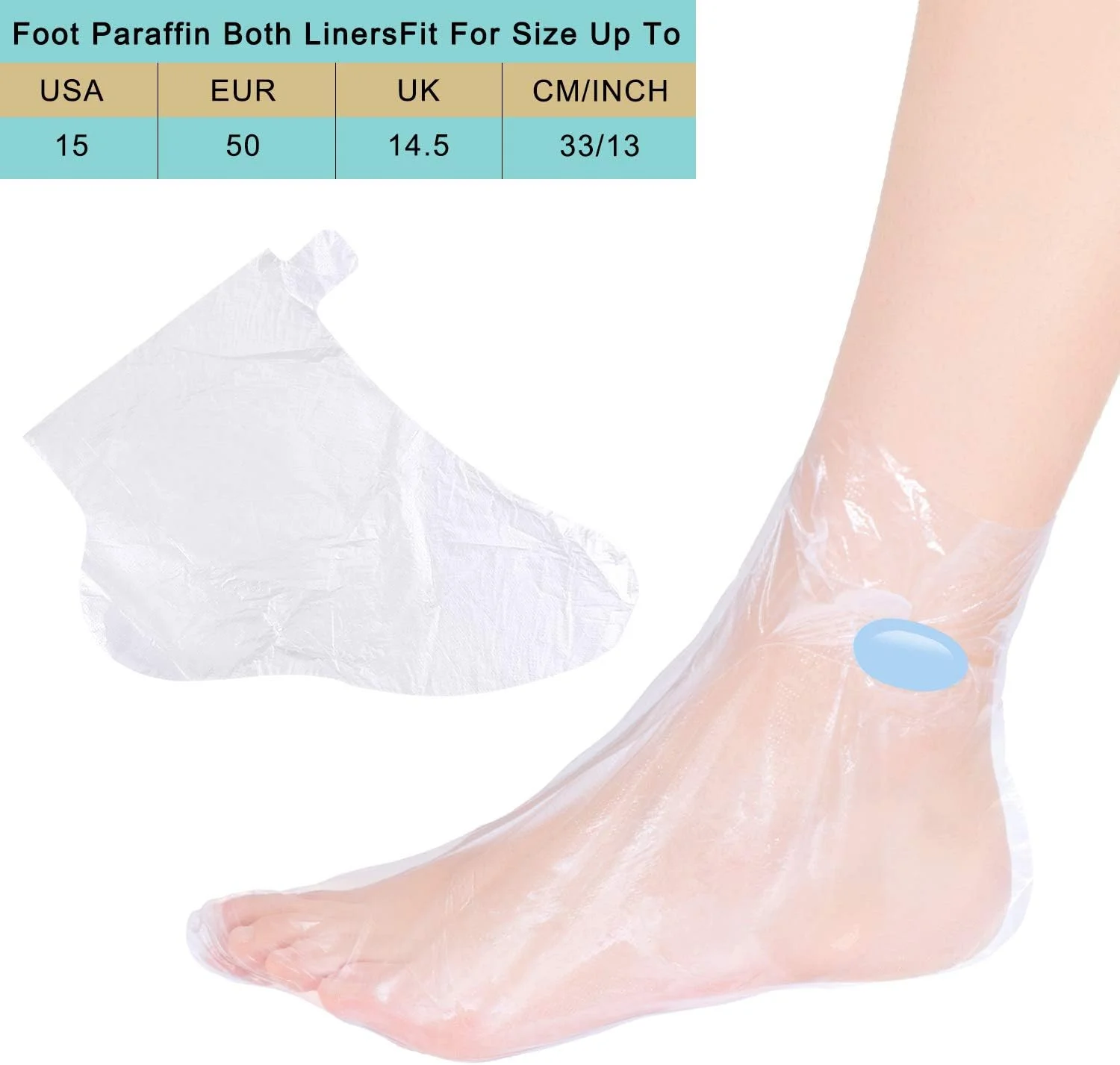 SelfTek 200 عدد روکش وان پارافین موم، کیسه های پلاستیکی یکبار مصرف دست و پا برای پدیکور، درمان موم گرم اسپا، درمان حرارتی موم پارافین با 200 برچسب برای بستن راحت