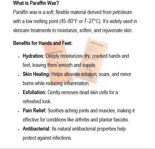 پارافین تراپی اسپا، 450 گرم، پرتقالی، آبرسانی عمیق برای دست و پا